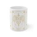 Aries Zodiac Mug — Gold Astrological Coffee Cup (11oz)
