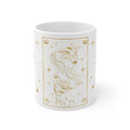 Pisces Zodiac Mug — Gold Celestial Ceramic Coffee Cup (11oz)