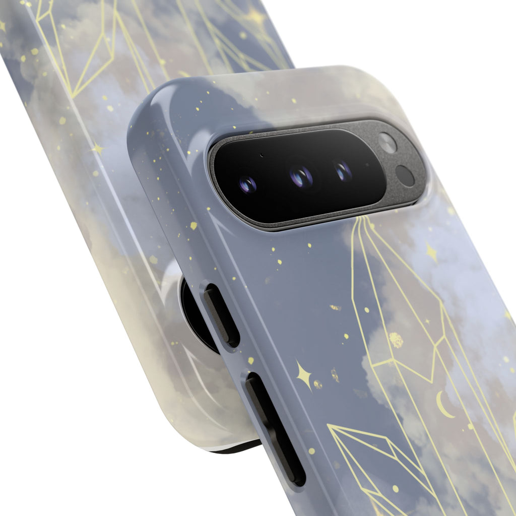 Crystal Moon Tough Phone Case — Mystical Cloudy Sky Protective Cover