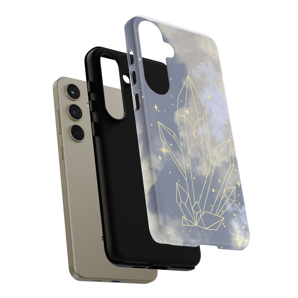 Crystal Moon Tough Phone Case — Mystical Cloudy Sky Protective Cover