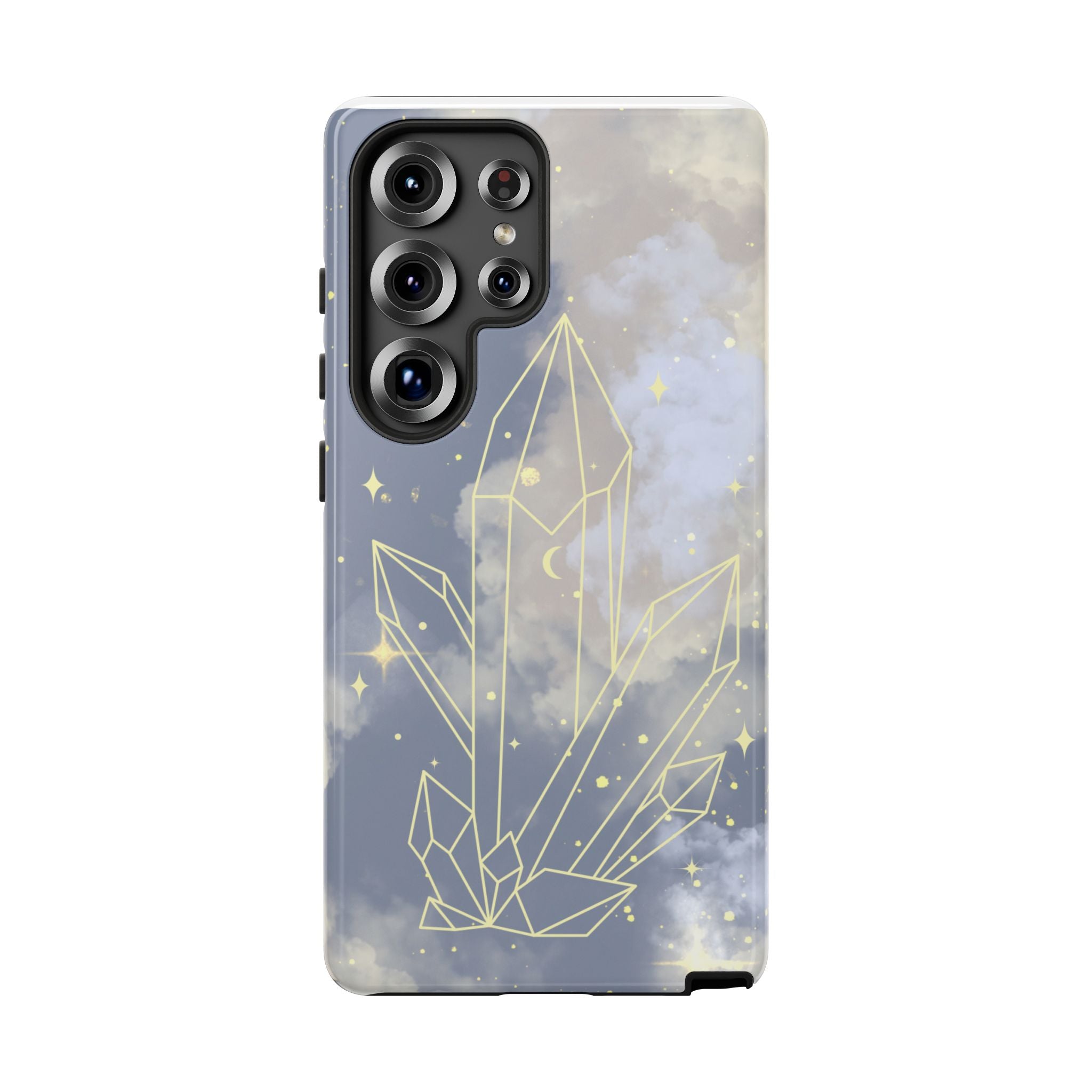Crystal Moon Tough Phone Case — Mystical Cloudy Sky Protective Cover