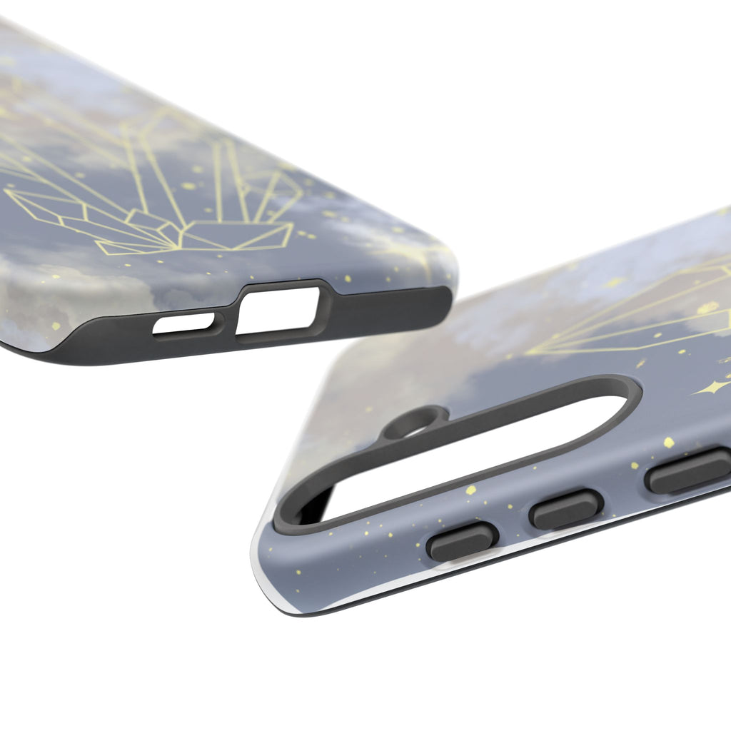 Crystal Moon Tough Phone Case — Mystical Cloudy Sky Protective Cover