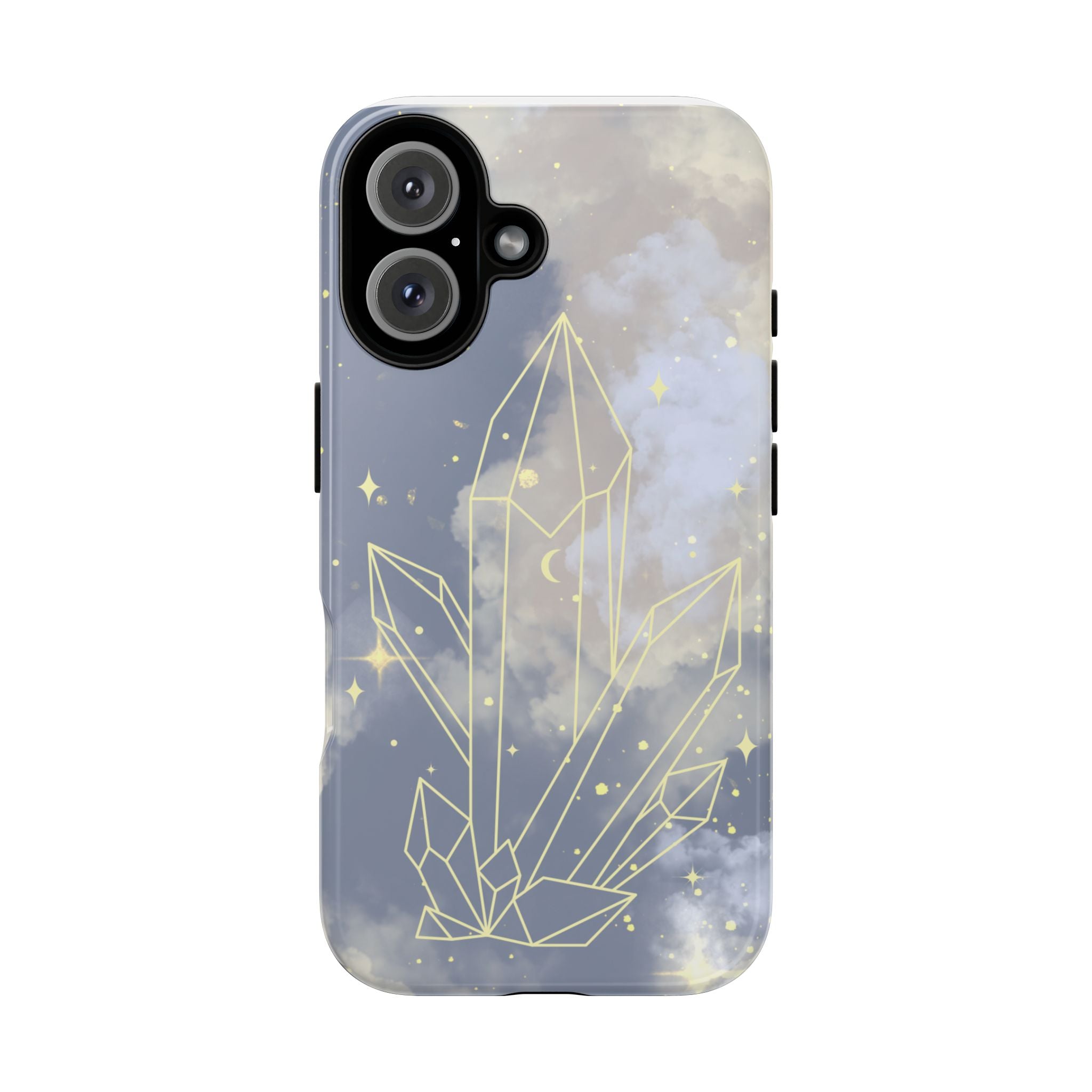 Crystal Moon Tough Phone Case — Mystical Cloudy Sky Protective Cover