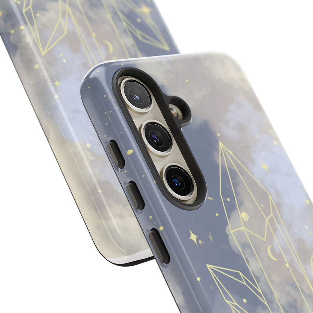 Crystal Moon Tough Phone Case — Mystical Cloudy Sky Protective Cover
