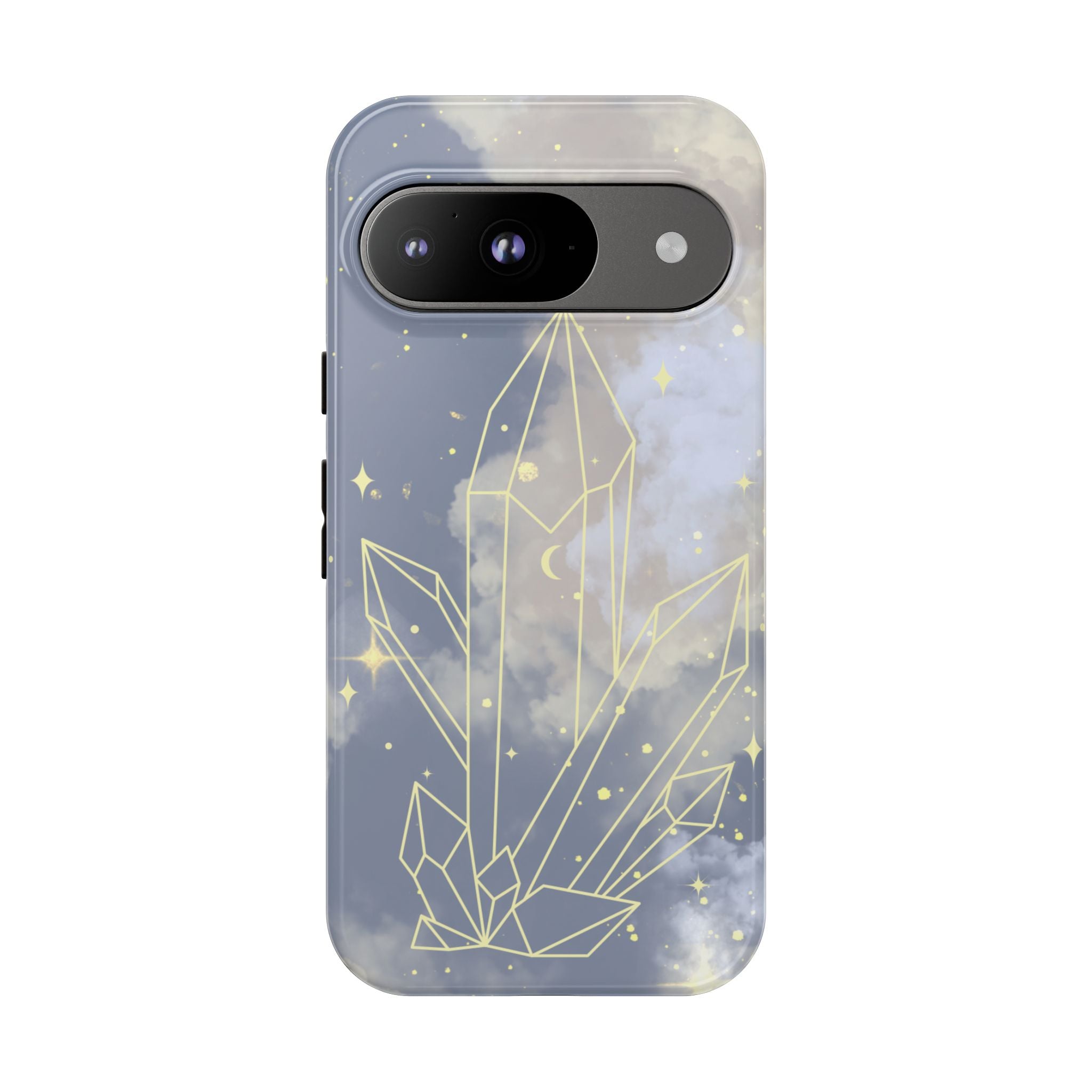 Crystal Moon Tough Phone Case — Mystical Cloudy Sky Protective Cover