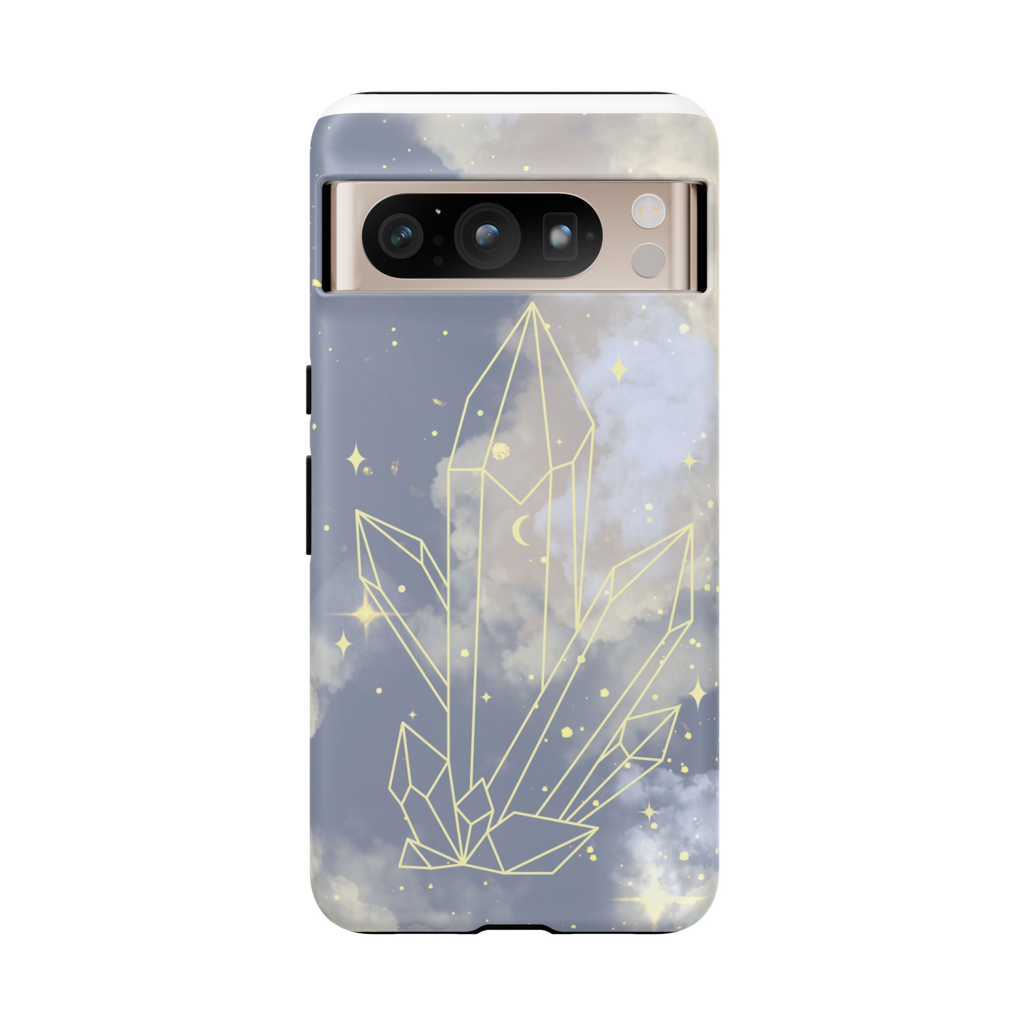 Crystal Moon Tough Phone Case — Mystical Cloudy Sky Protective Cover