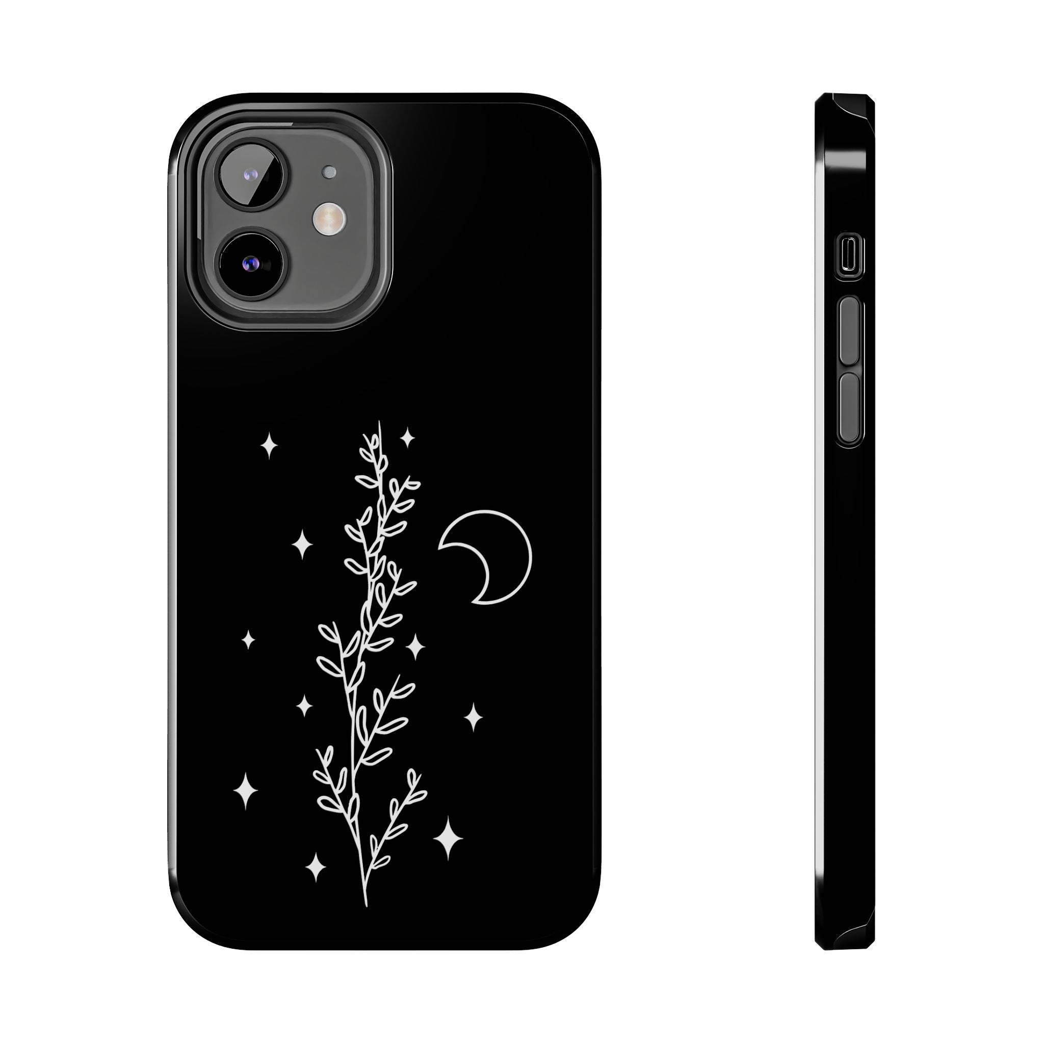 Floral Moon Tough Phone Case – Night Sky Botanical Phone Cover