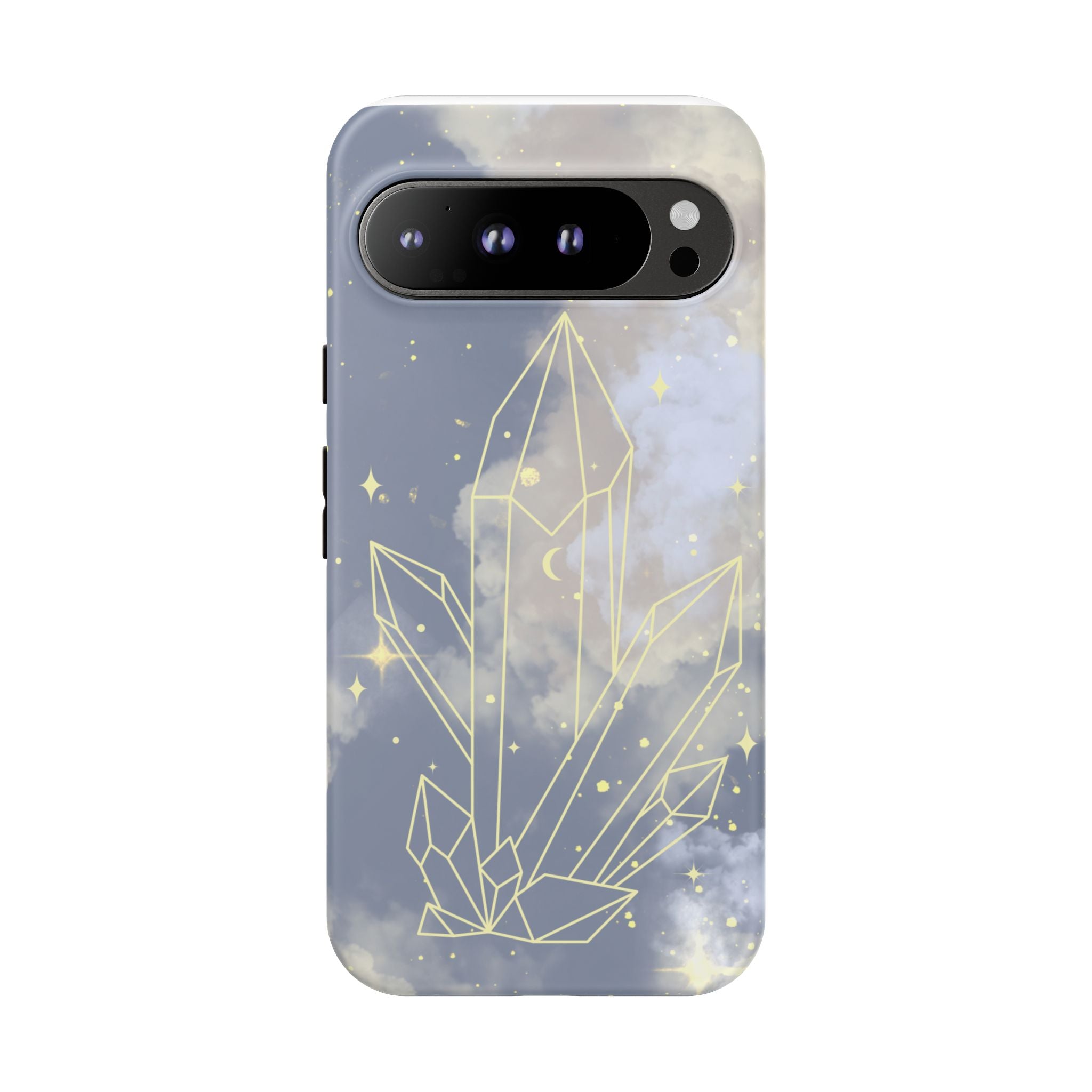 Crystal Moon Tough Phone Case — Mystical Cloudy Sky Protective Cover