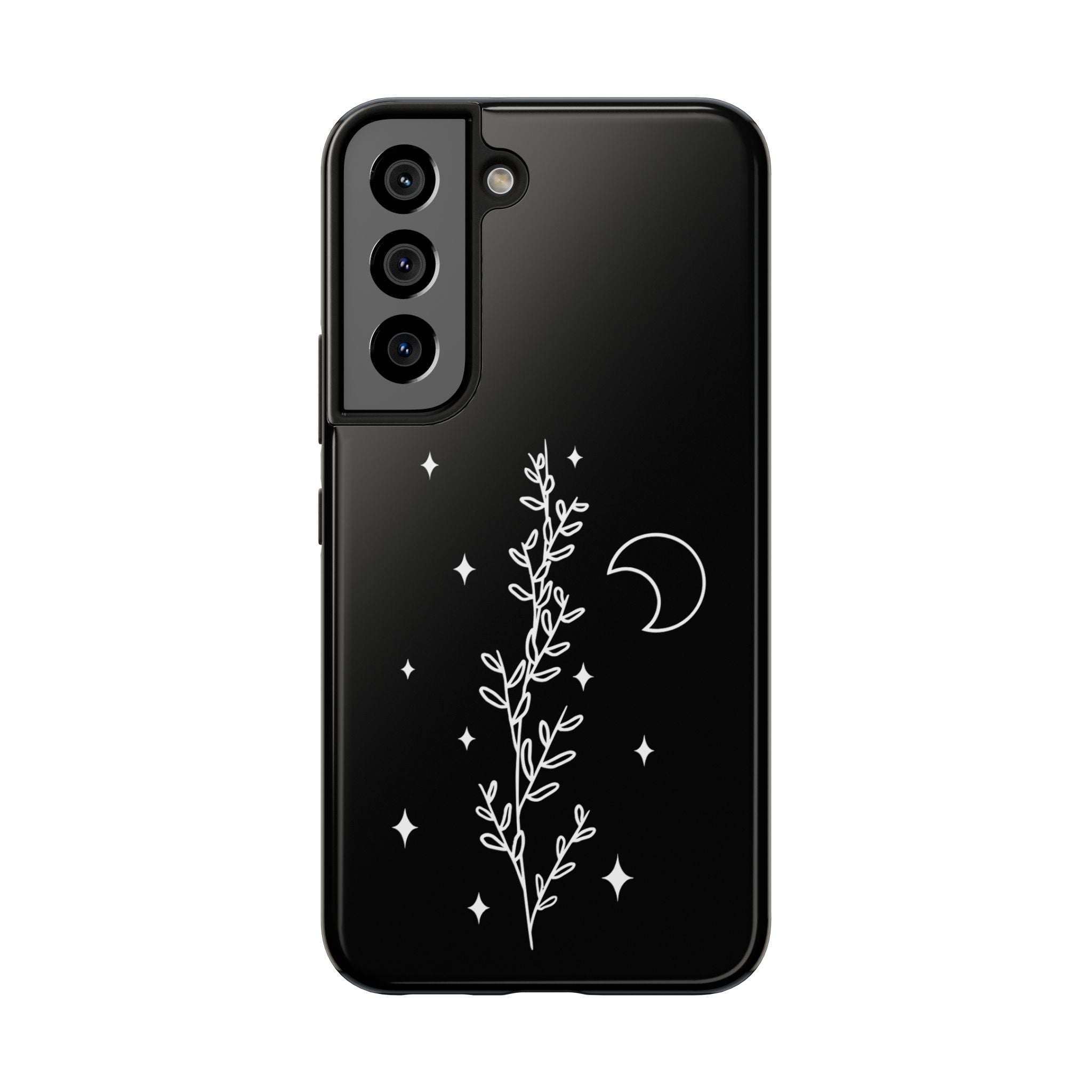 Floral Moon Tough Phone Case – Night Sky Botanical Phone Cover