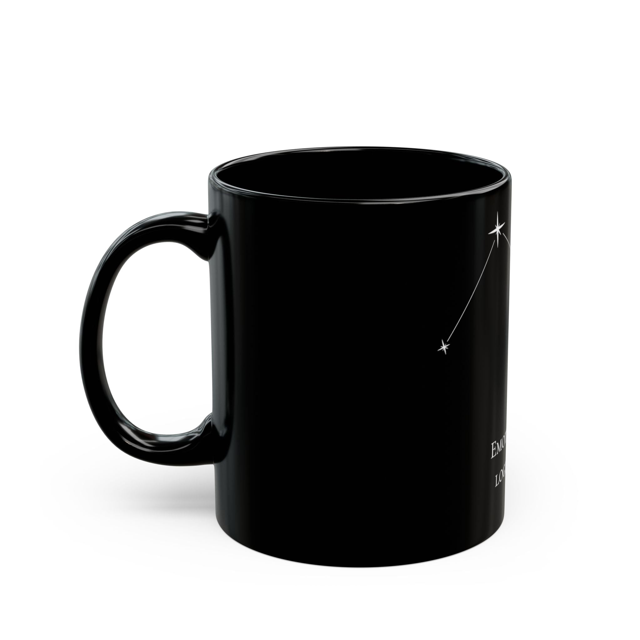 Aries- "Emotion First. Logic Later"- Black Constellation Ceramic Mug (11/15oz)
