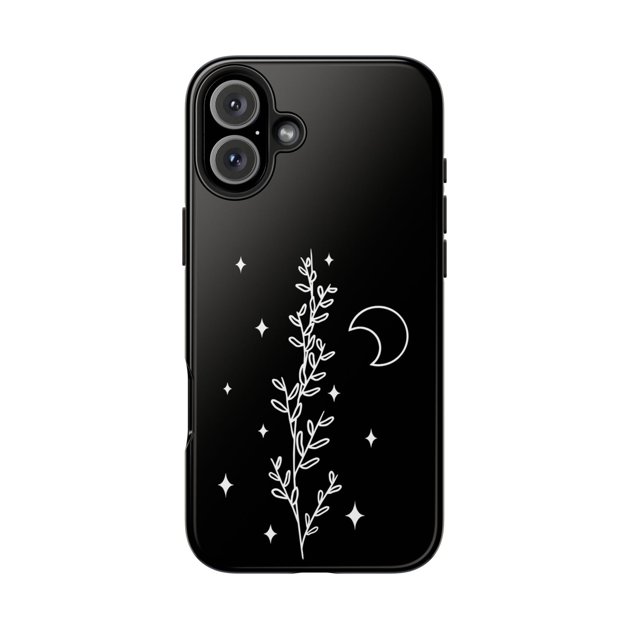 Floral Moon Tough Phone Case – Night Sky Botanical Phone Cover