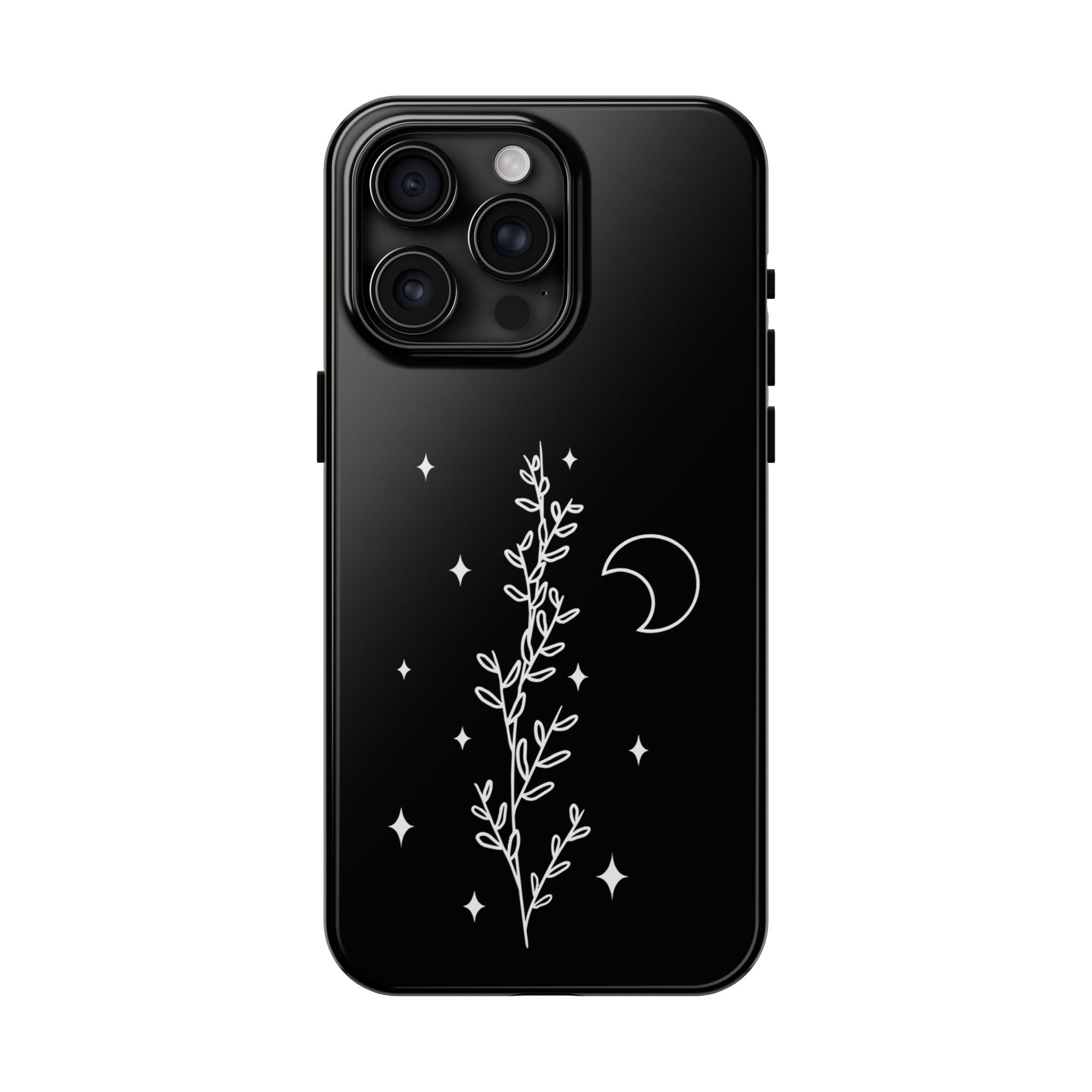 Floral Moon Tough Phone Case – Night Sky Botanical Phone Cover