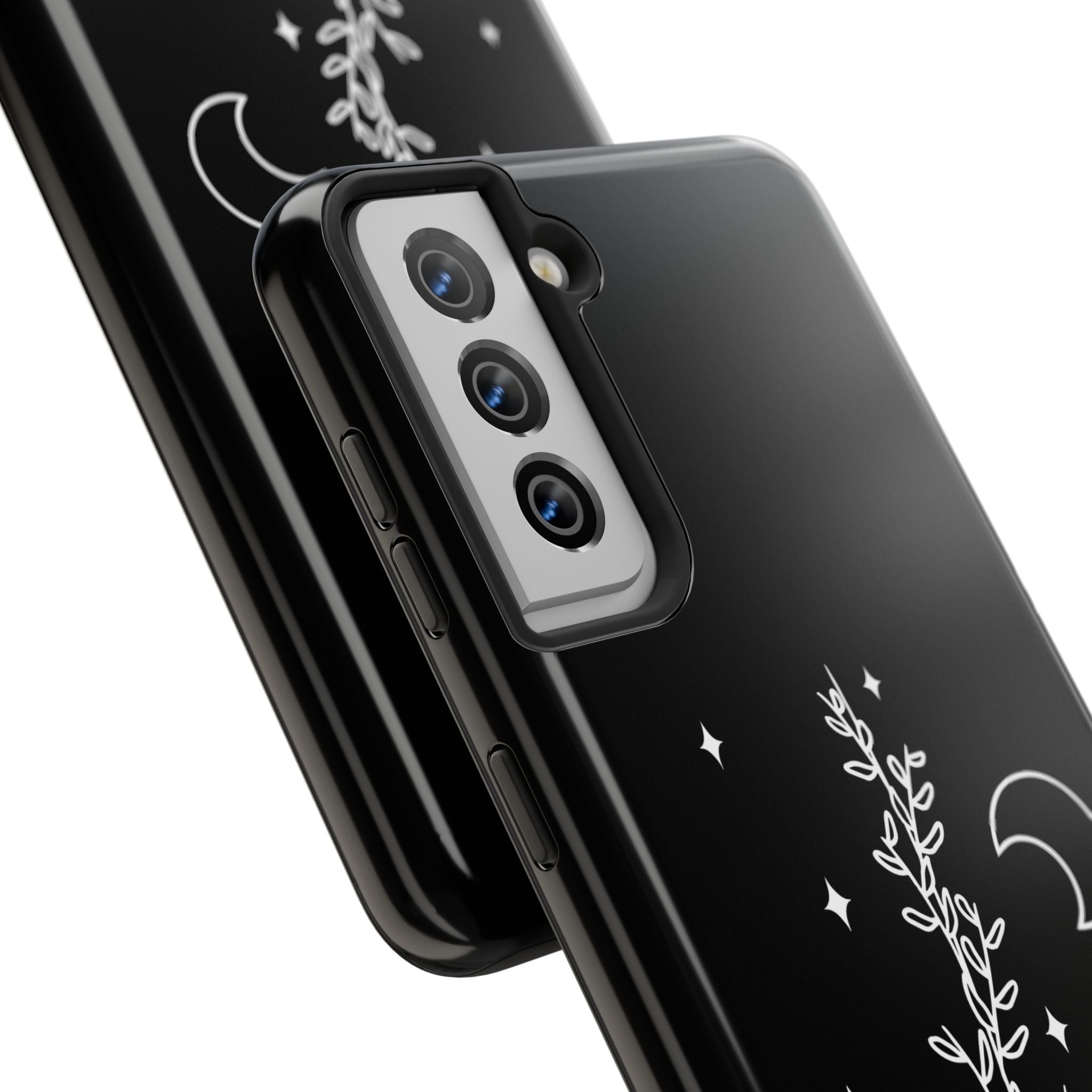 Floral Moon Tough Phone Case – Night Sky Botanical Phone Cover