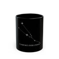 Taurus Constellation Mug - Comfort Over Chaos Black Ceramic Mug — Constellation Design (11oz & 15oz)