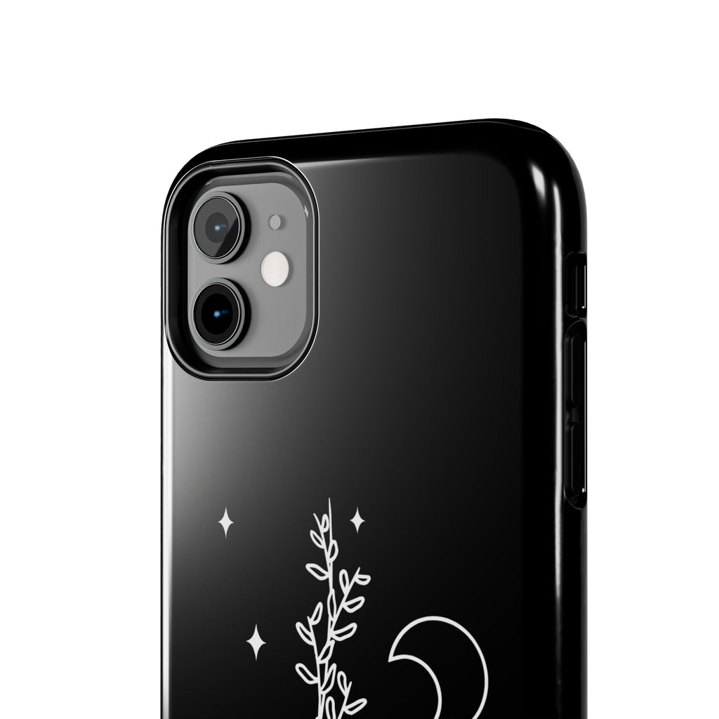 Floral Moon Tough Phone Case – Night Sky Botanical Phone Cover