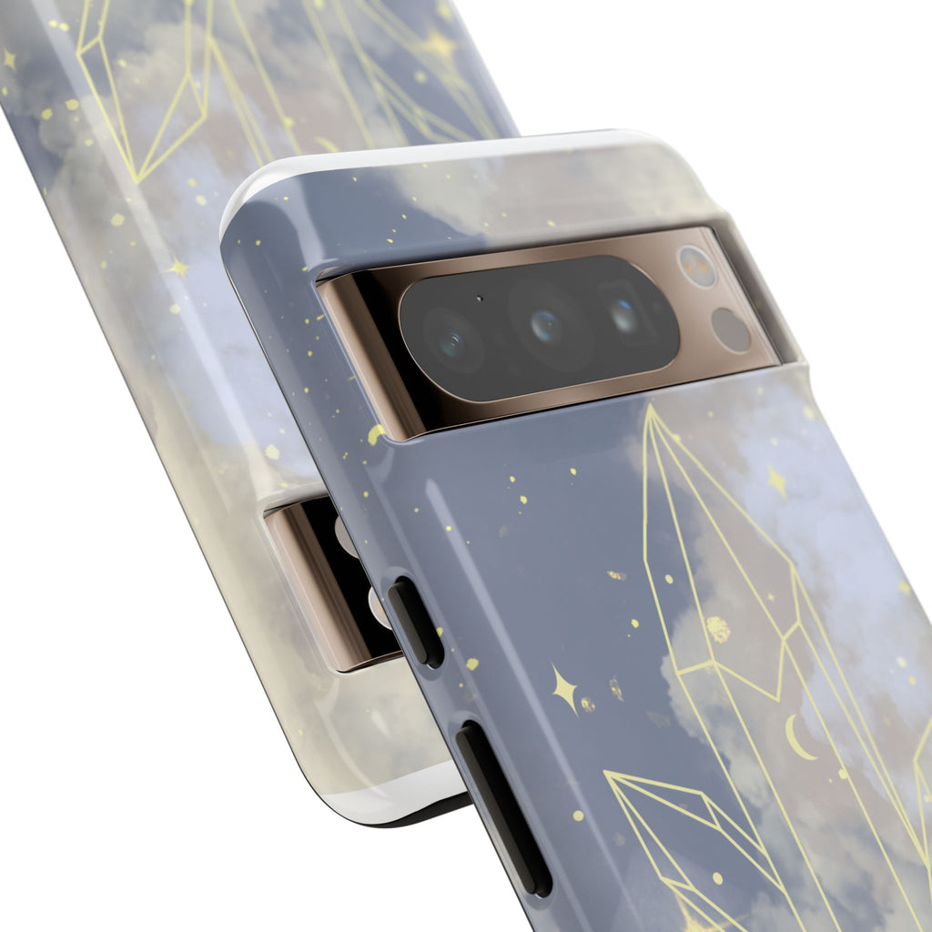 Crystal Moon Tough Phone Case — Mystical Cloudy Sky Protective Cover