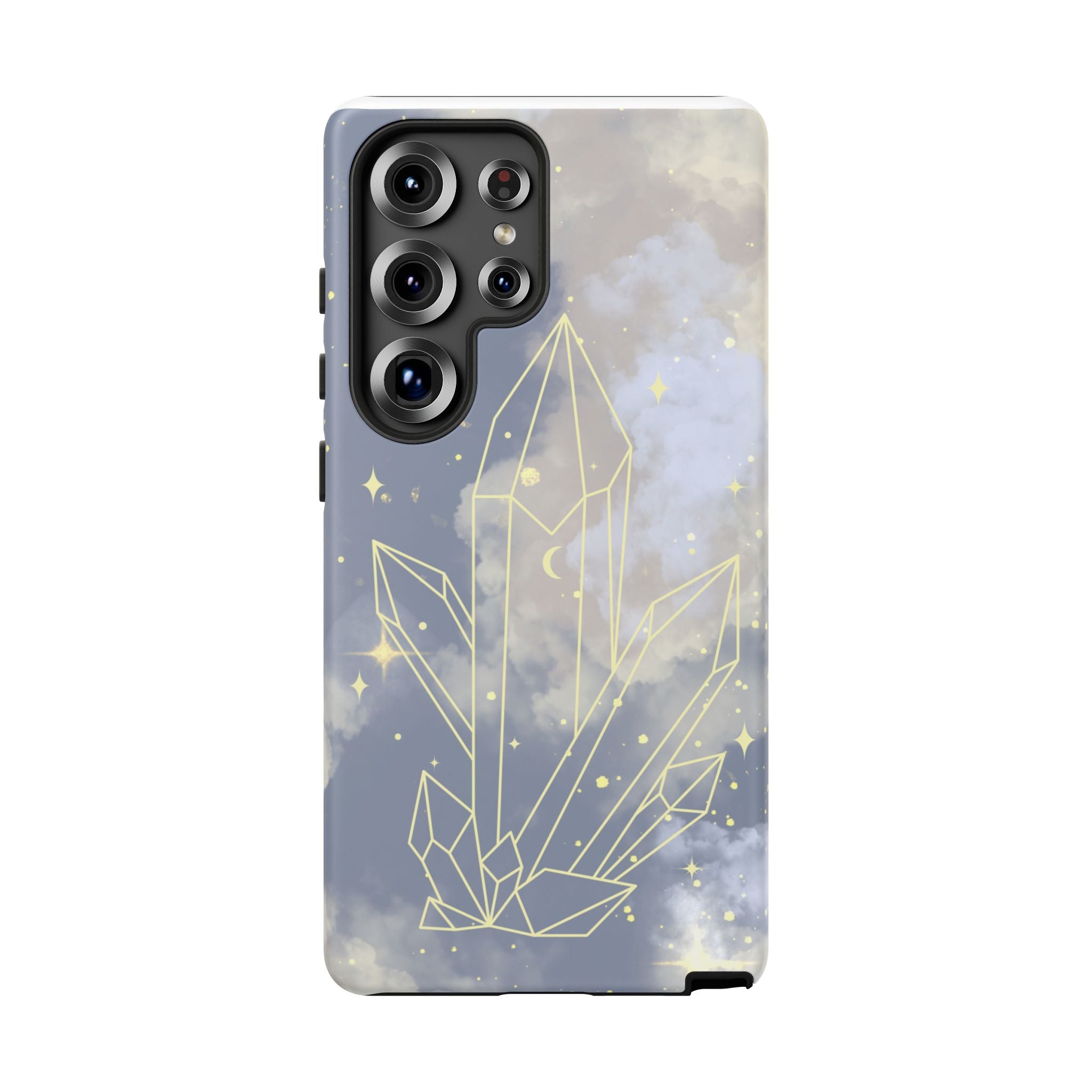 Crystal Moon Tough Phone Case — Mystical Cloudy Sky Protective Cover