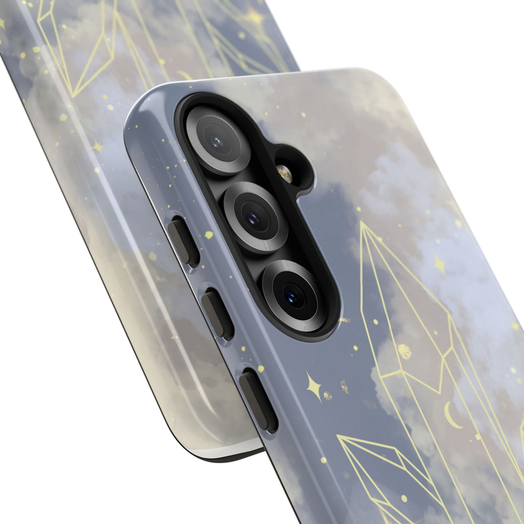 Crystal Moon Tough Phone Case — Mystical Cloudy Sky Protective Cover