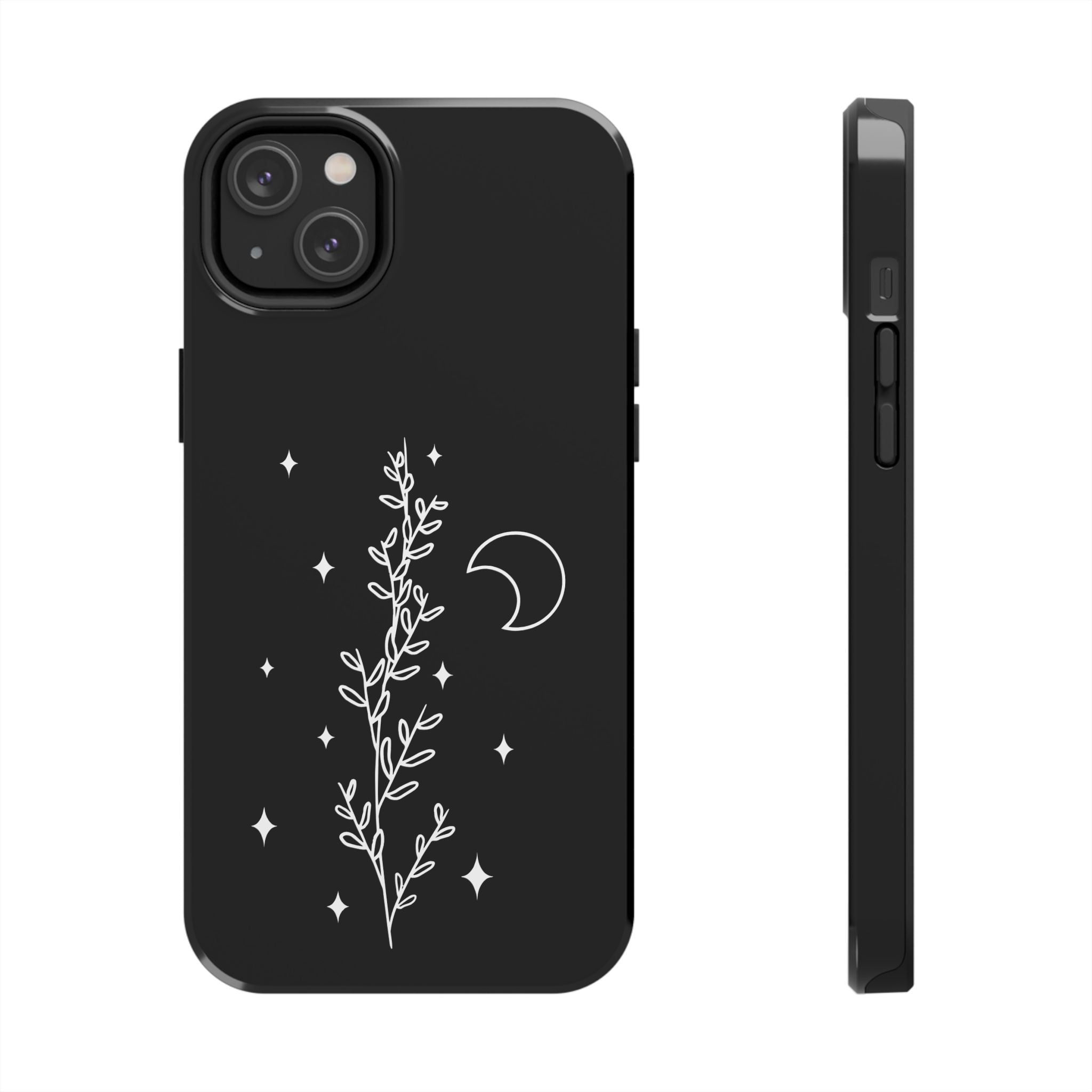 Floral Moon Tough Phone Case – Night Sky Botanical Phone Cover