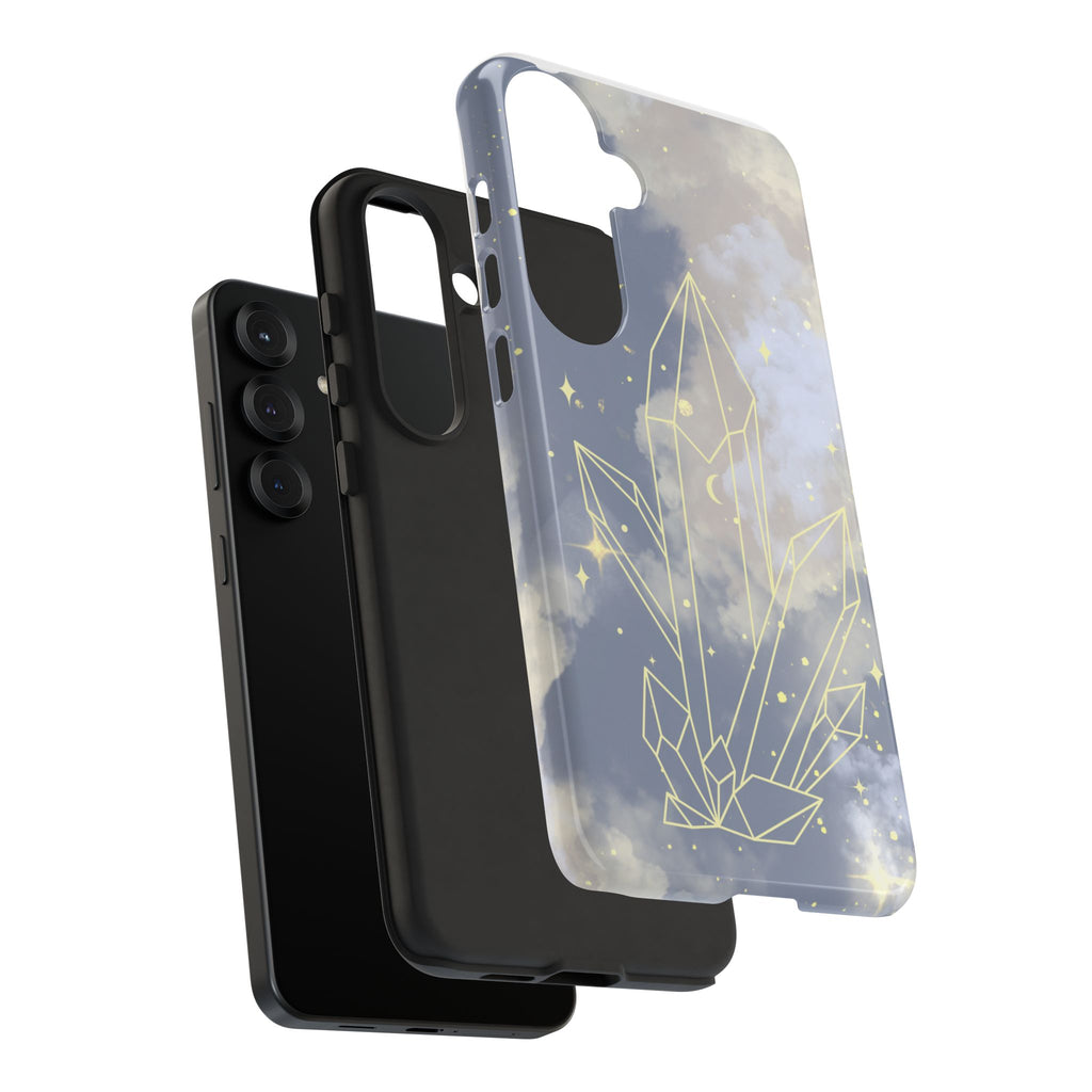 Crystal Moon Tough Phone Case — Mystical Cloudy Sky Protective Cover