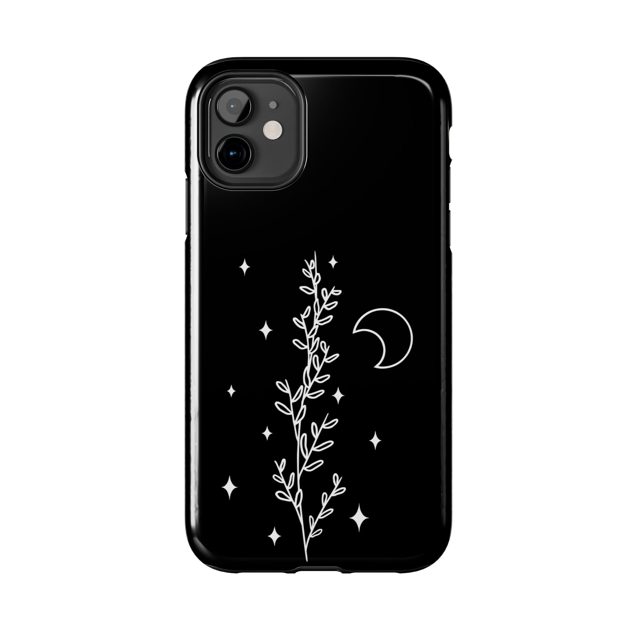 Floral Moon Tough Phone Case – Night Sky Botanical Phone Cover