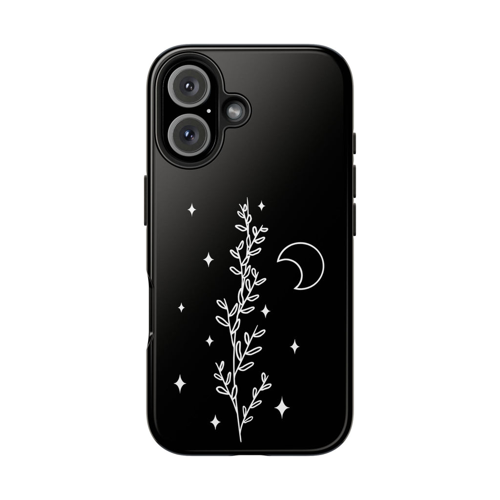 Floral Moon Tough Phone Case – Night Sky Botanical Phone Cover