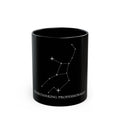 Virgo Constellation Mug - Overthinking Professionally Coffee Mug — Black Ceramic Mug