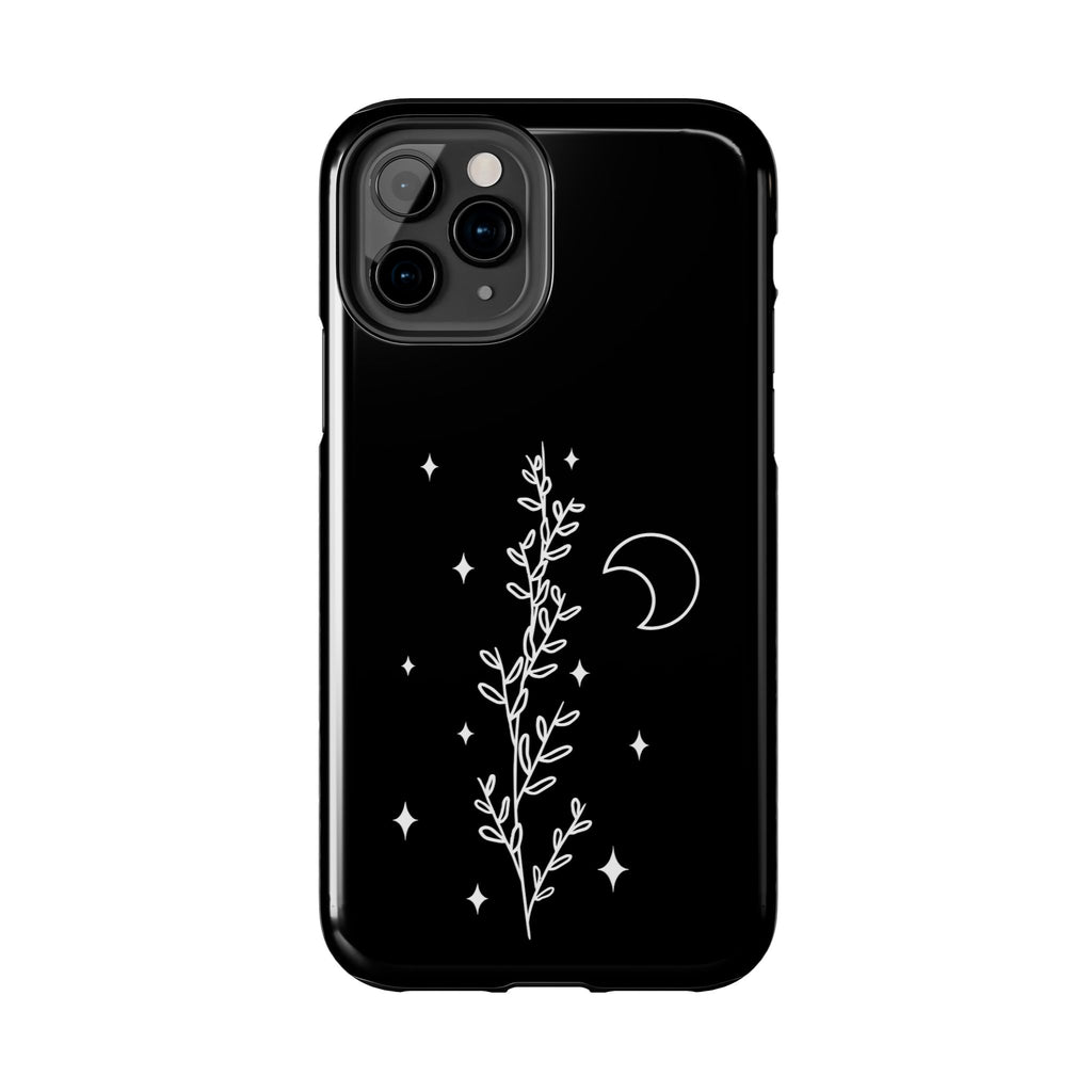 Floral Moon Tough Phone Case – Night Sky Botanical Phone Cover