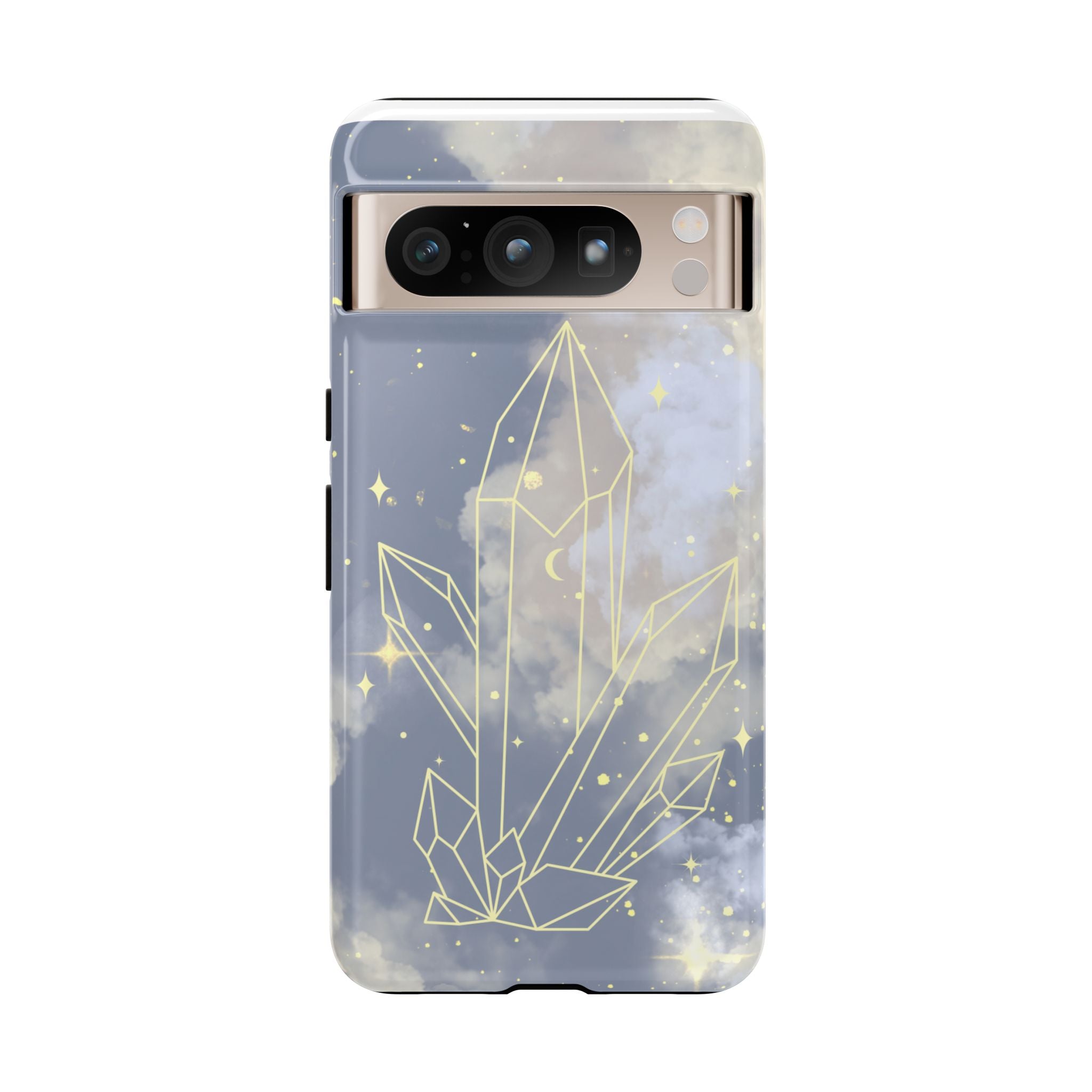 Crystal Moon Tough Phone Case — Mystical Cloudy Sky Protective Cover