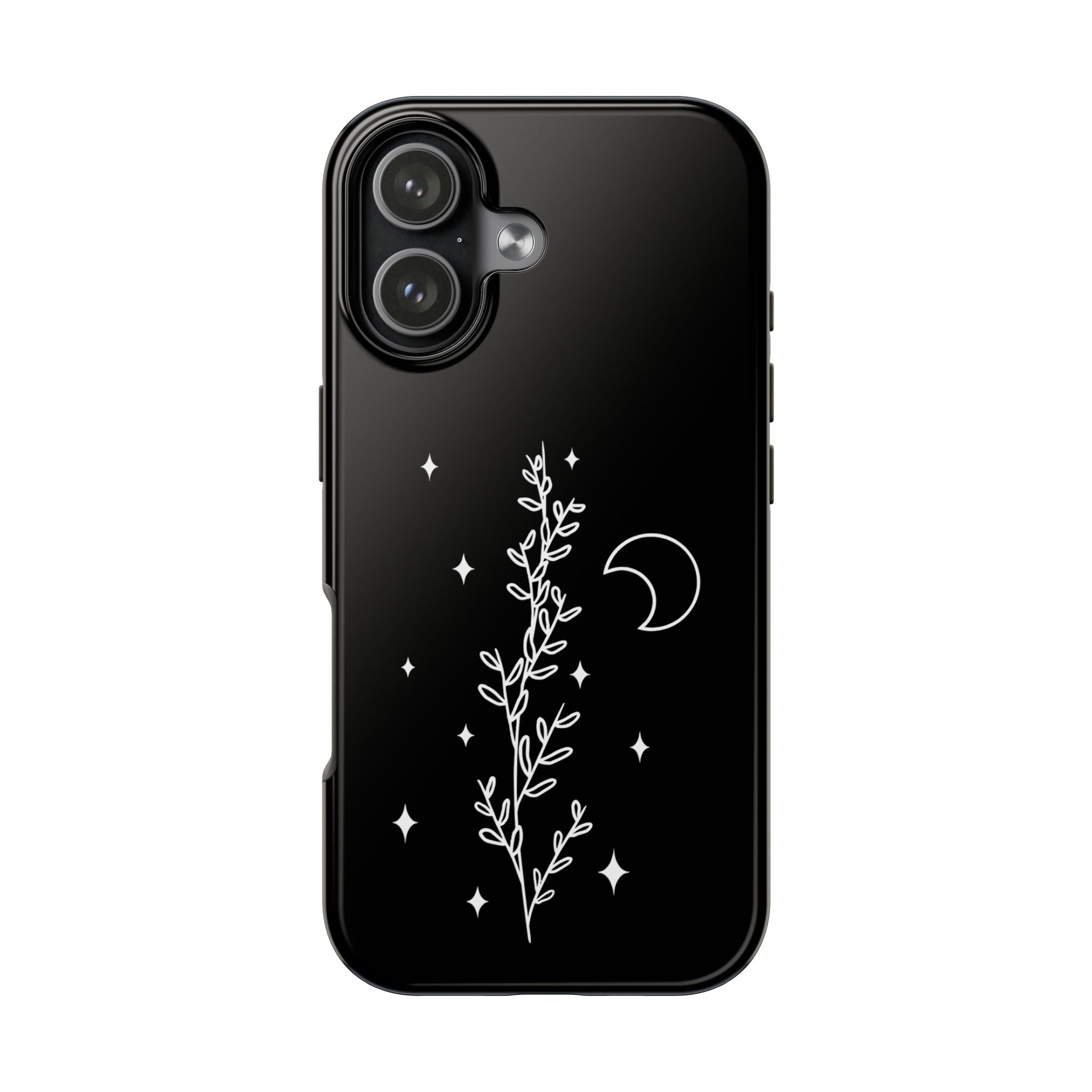 Floral Moon Tough Phone Case – Night Sky Botanical Phone Cover
