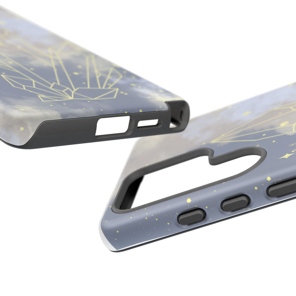 Crystal Moon Tough Phone Case — Mystical Cloudy Sky Protective Cover