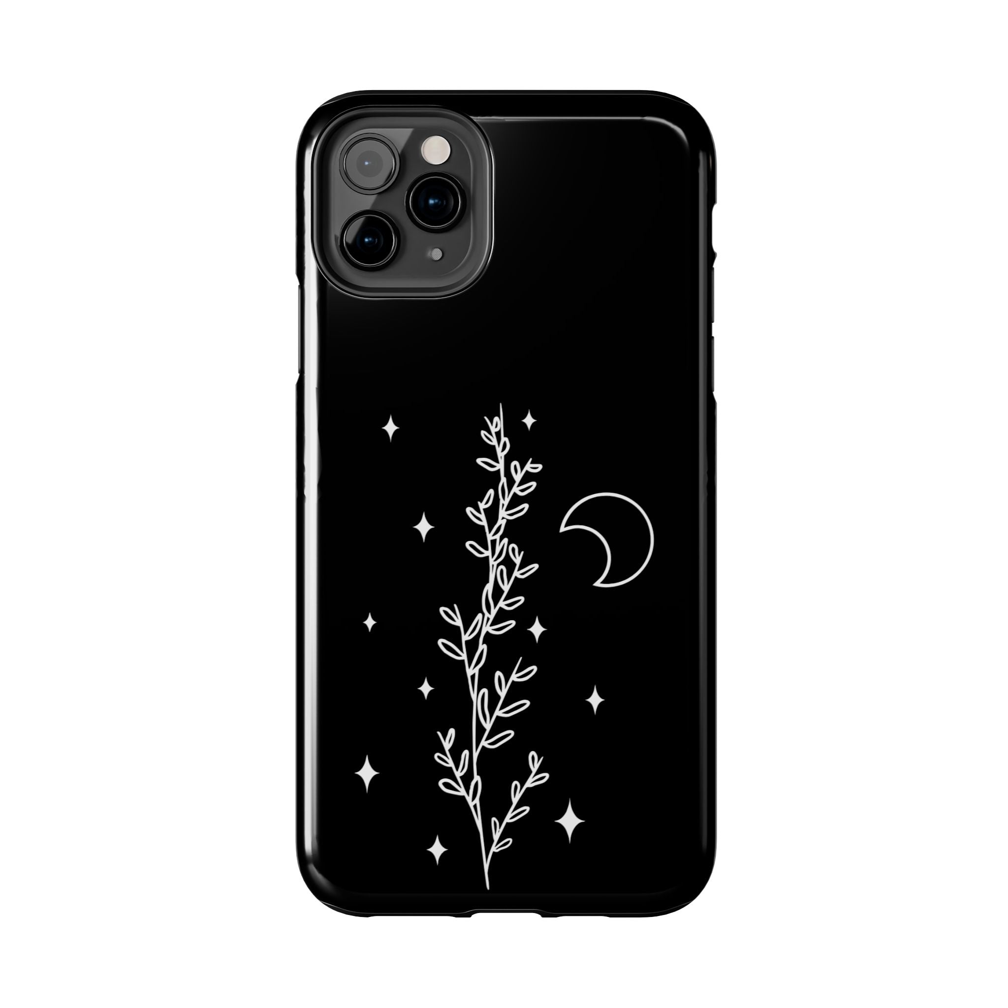Floral Moon Tough Phone Case – Night Sky Botanical Phone Cover