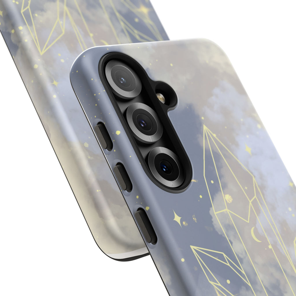 Crystal Moon Tough Phone Case — Mystical Cloudy Sky Protective Cover