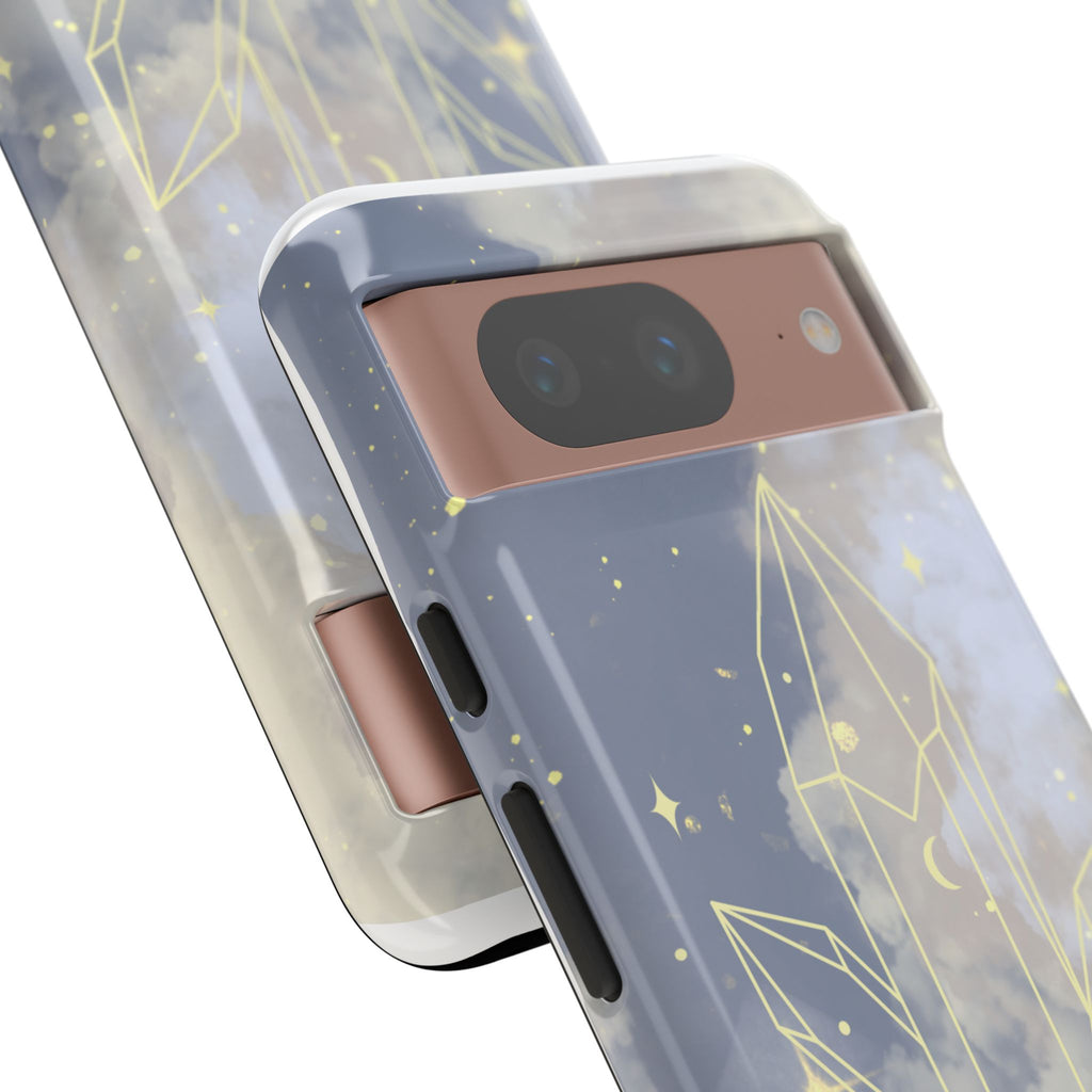 Crystal Moon Tough Phone Case — Mystical Cloudy Sky Protective Cover