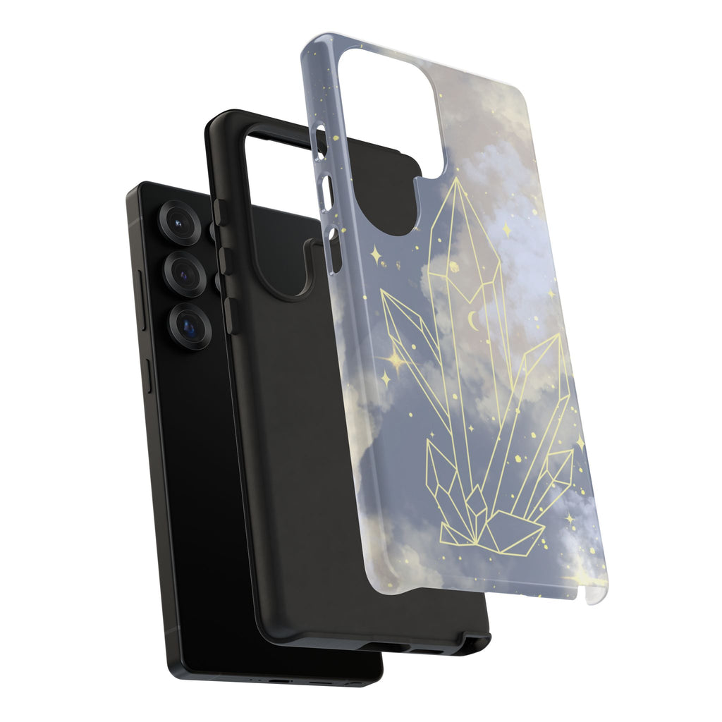 Crystal Moon Tough Phone Case — Mystical Cloudy Sky Protective Cover