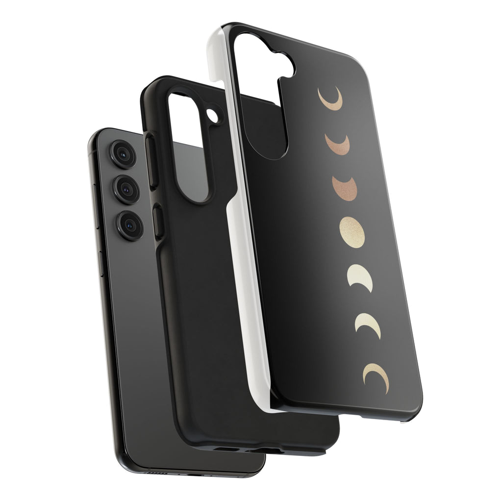 Moon Phase Tough Phone Case — Minimalist Celestial iPhone Protector