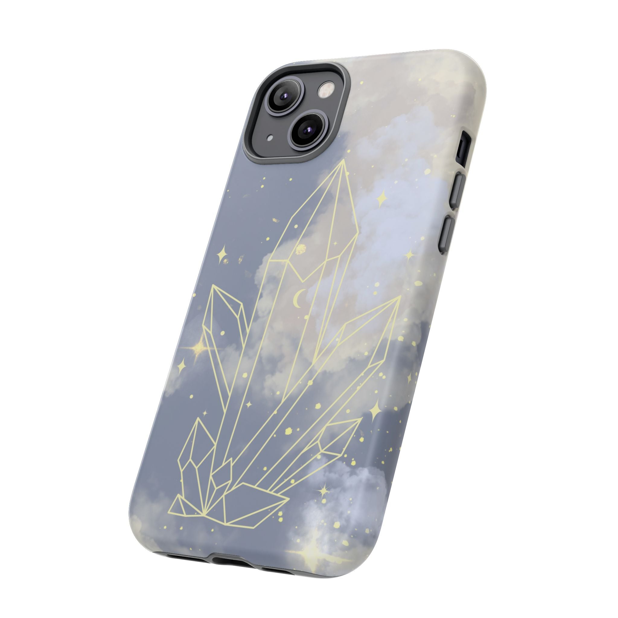 Crystal Moon Tough Phone Case — Mystical Cloudy Sky Protective Cover