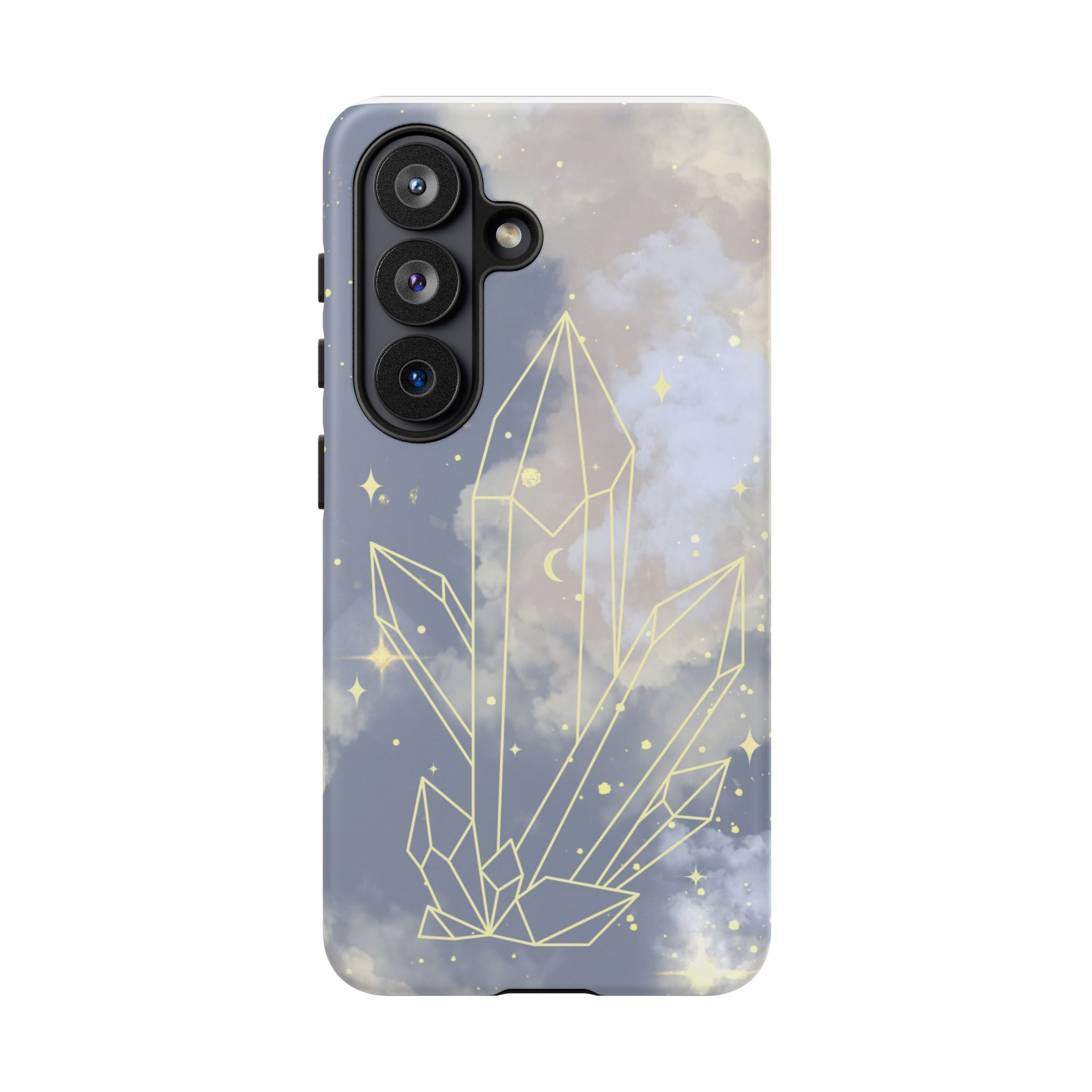 Crystal Moon Tough Phone Case — Mystical Cloudy Sky Protective Cover