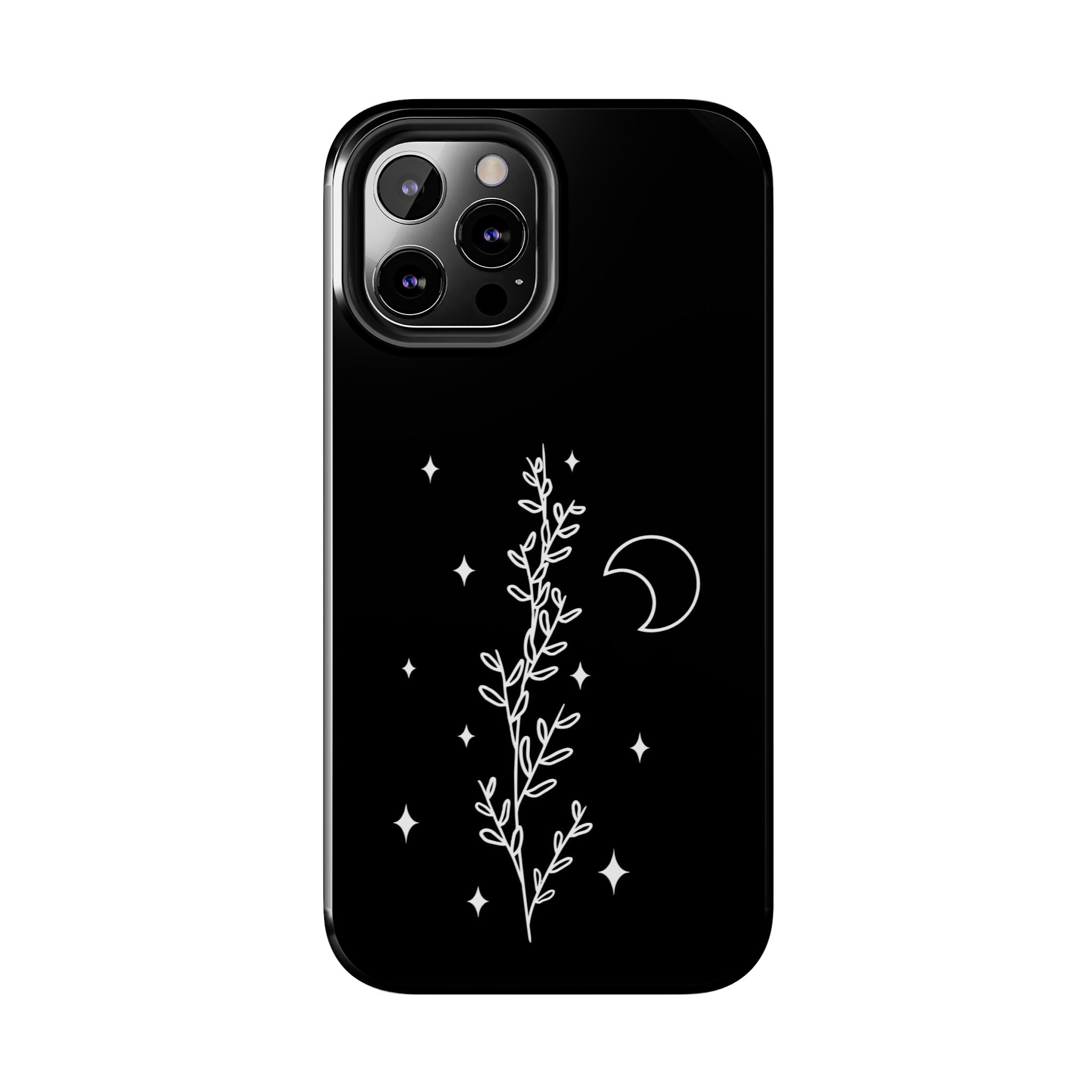 Floral Moon Tough Phone Case – Night Sky Botanical Phone Cover
