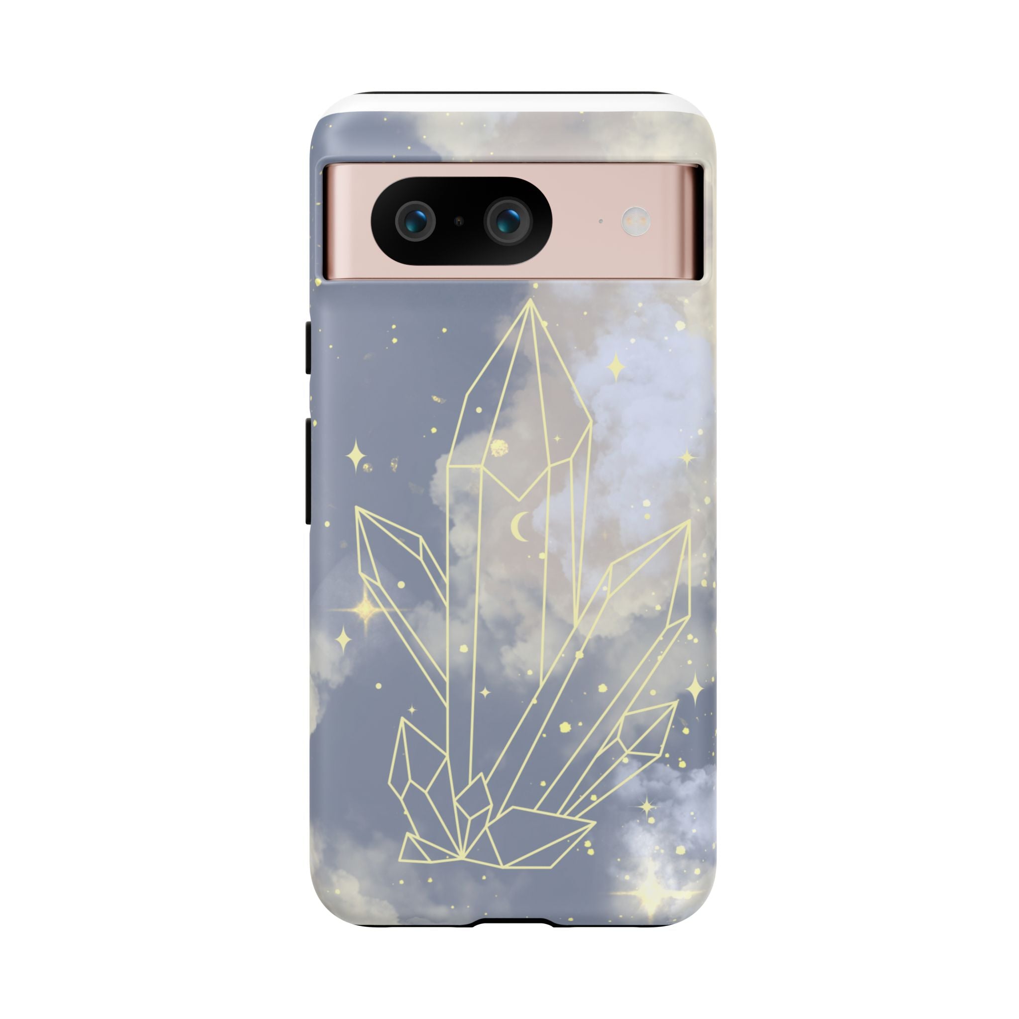 Crystal Moon Tough Phone Case — Mystical Cloudy Sky Protective Cover