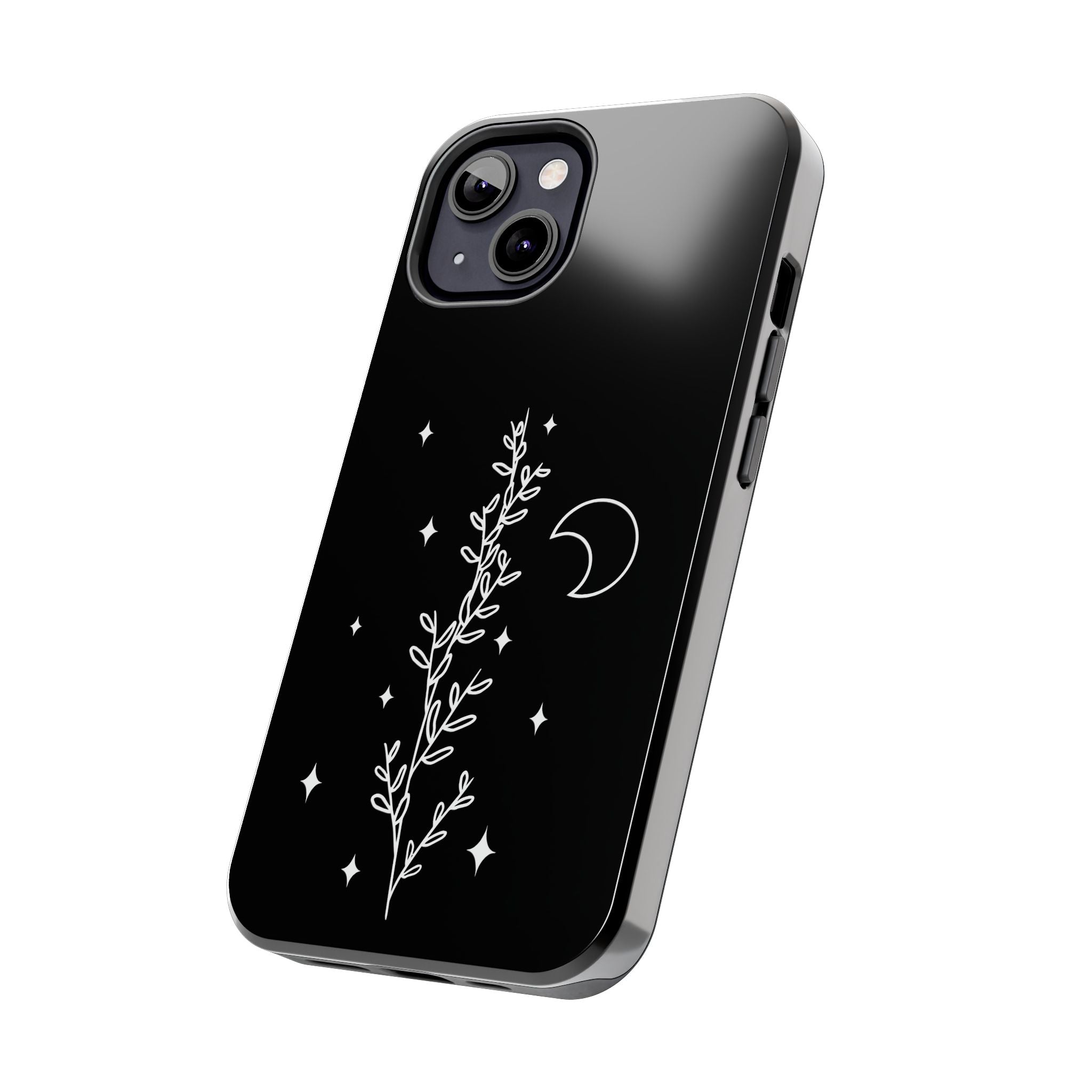 Floral Moon Tough Phone Case – Night Sky Botanical Phone Cover