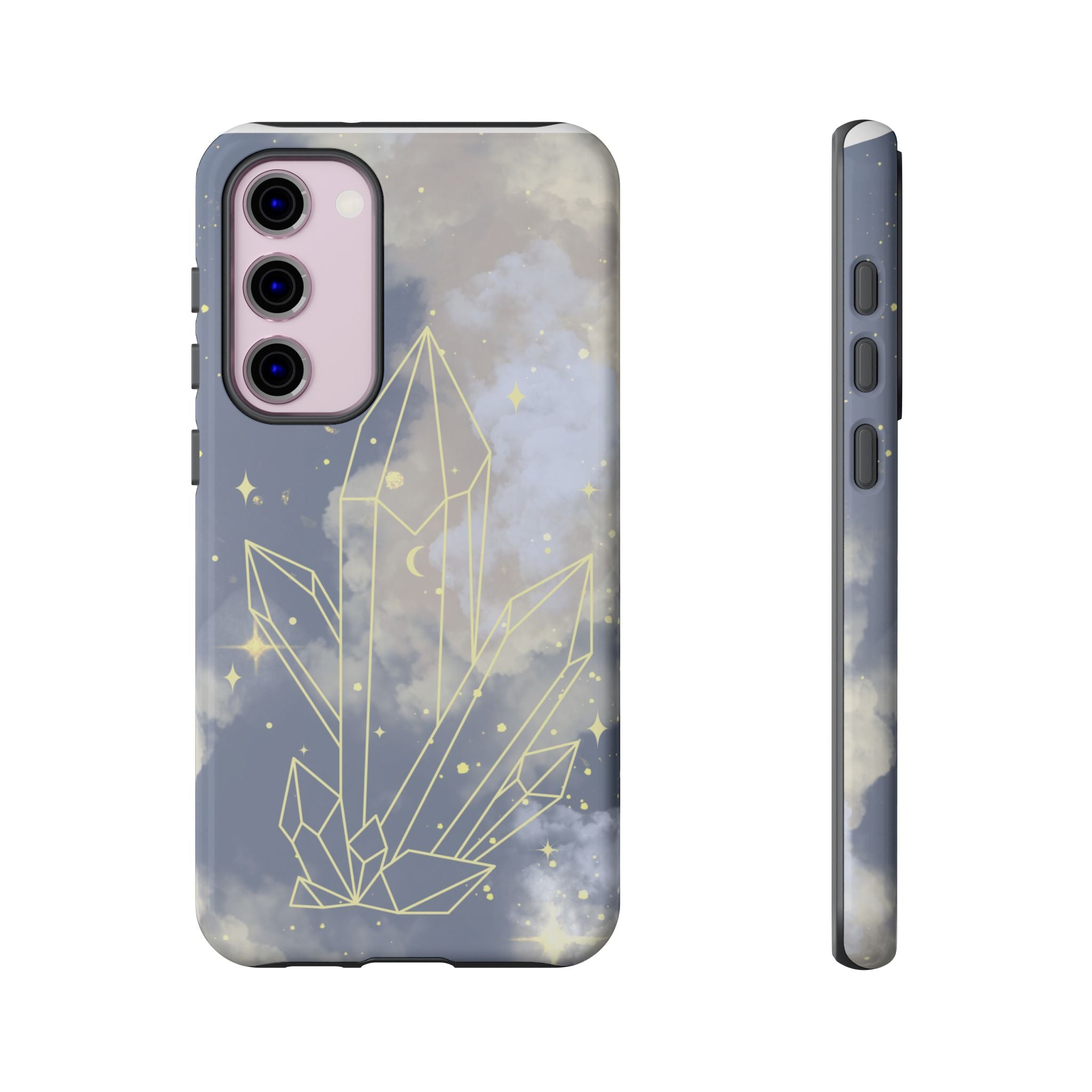 Crystal Moon Tough Phone Case — Mystical Cloudy Sky Protective Cover