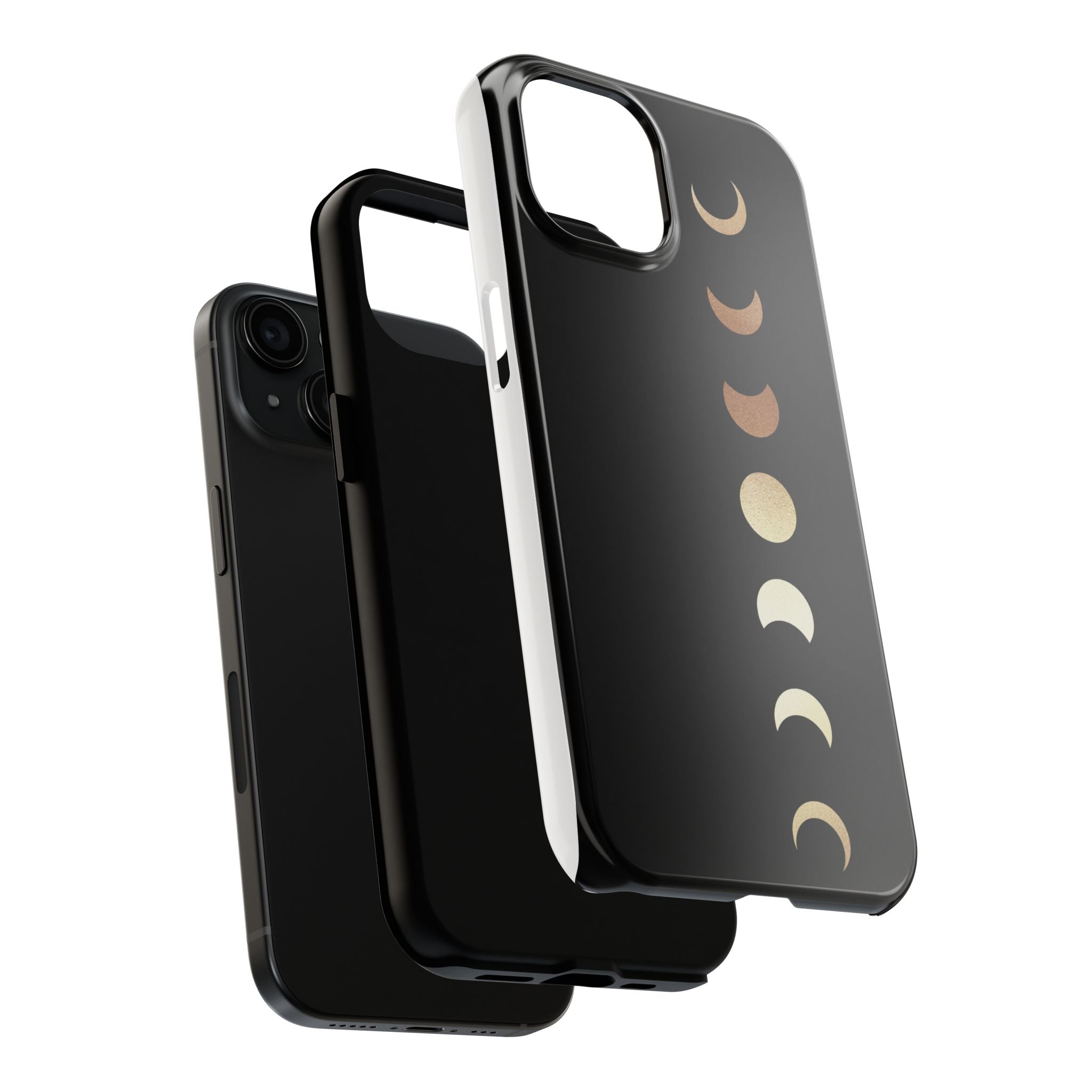 Moon Phase Tough Phone Case — Minimalist Celestial iPhone Protector