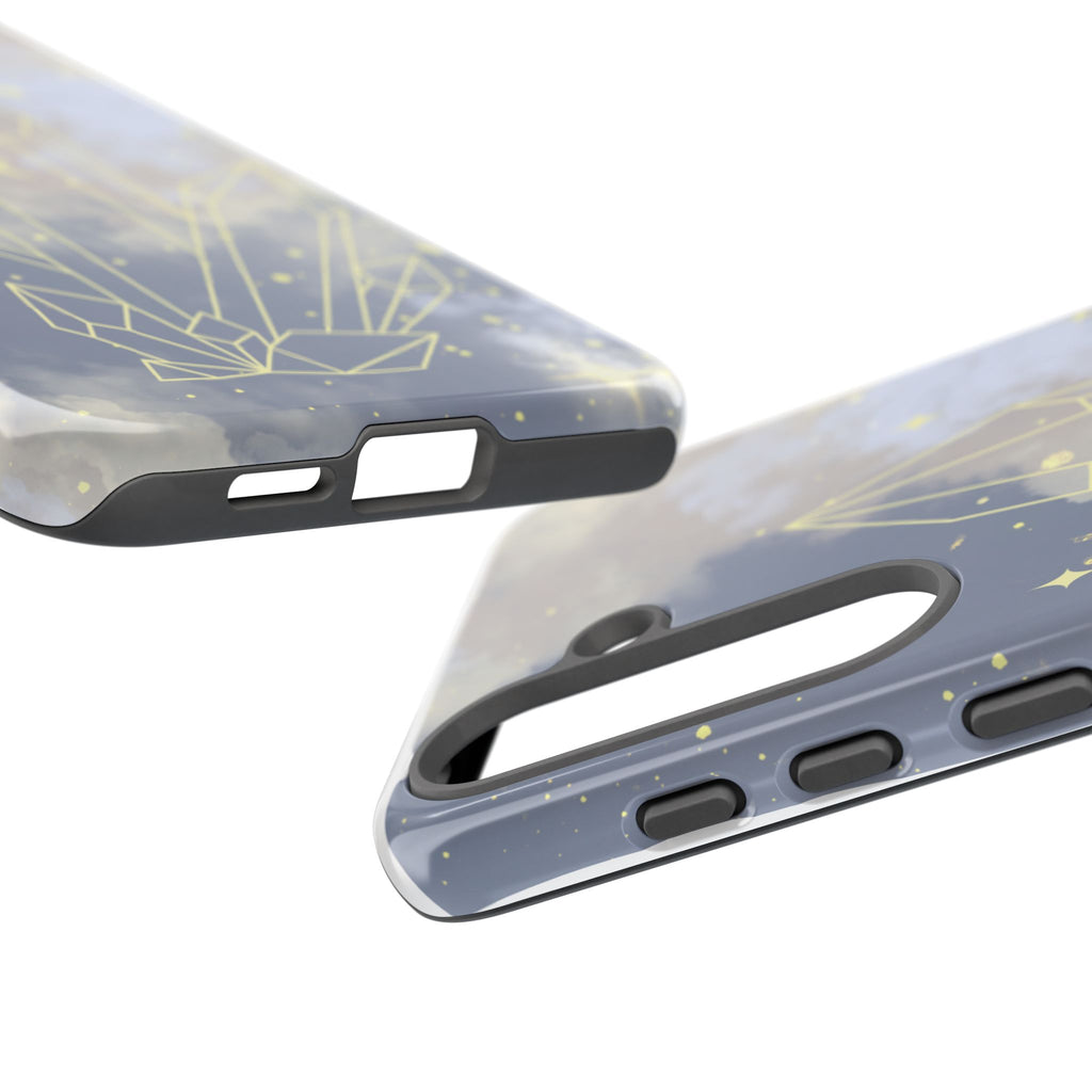 Crystal Moon Tough Phone Case — Mystical Cloudy Sky Protective Cover