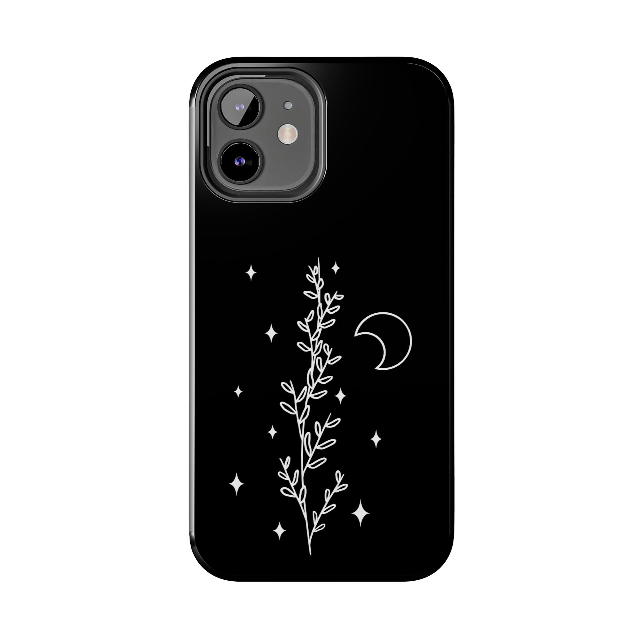 Floral Moon Tough Phone Case – Night Sky Botanical Phone Cover