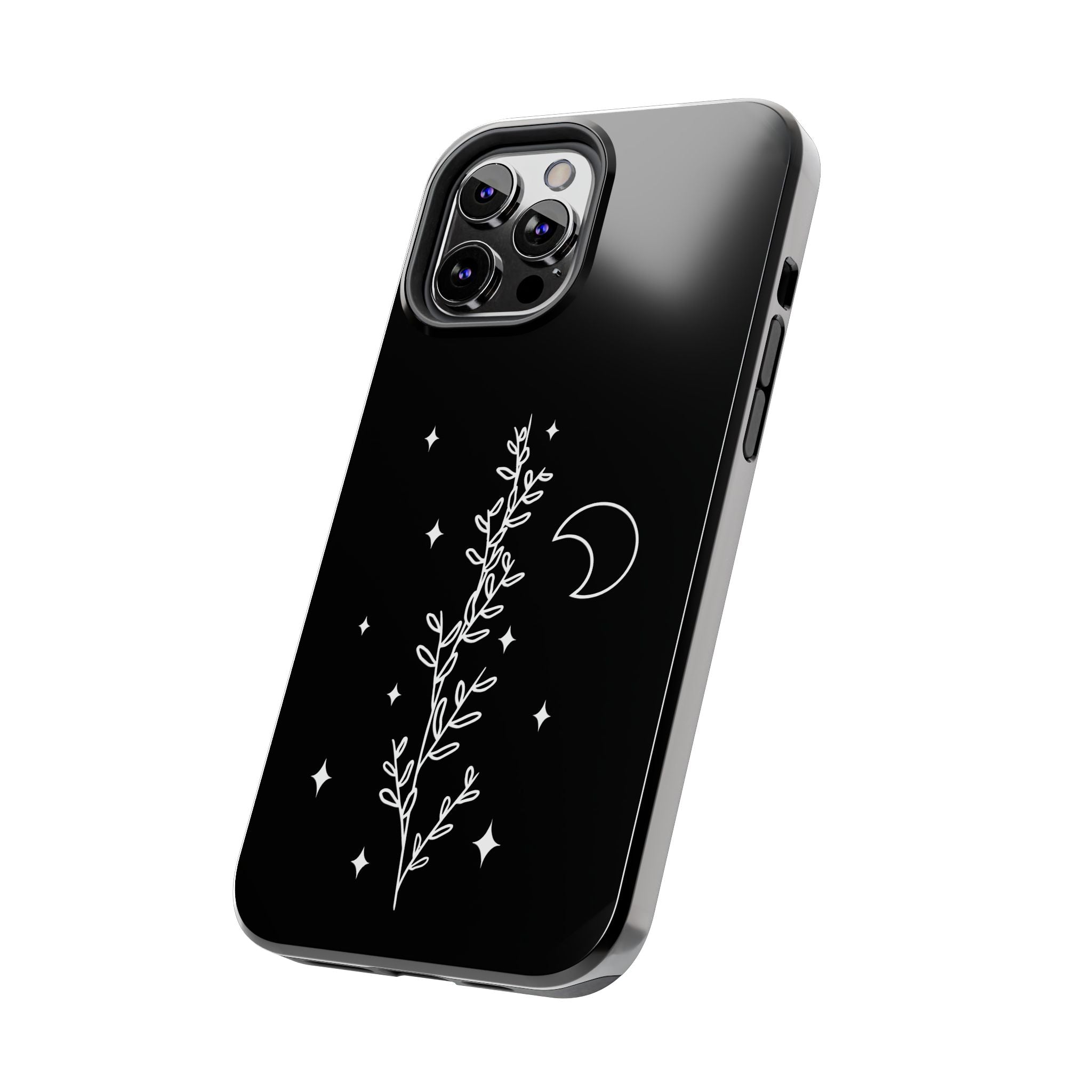 Floral Moon Tough Phone Case – Night Sky Botanical Phone Cover