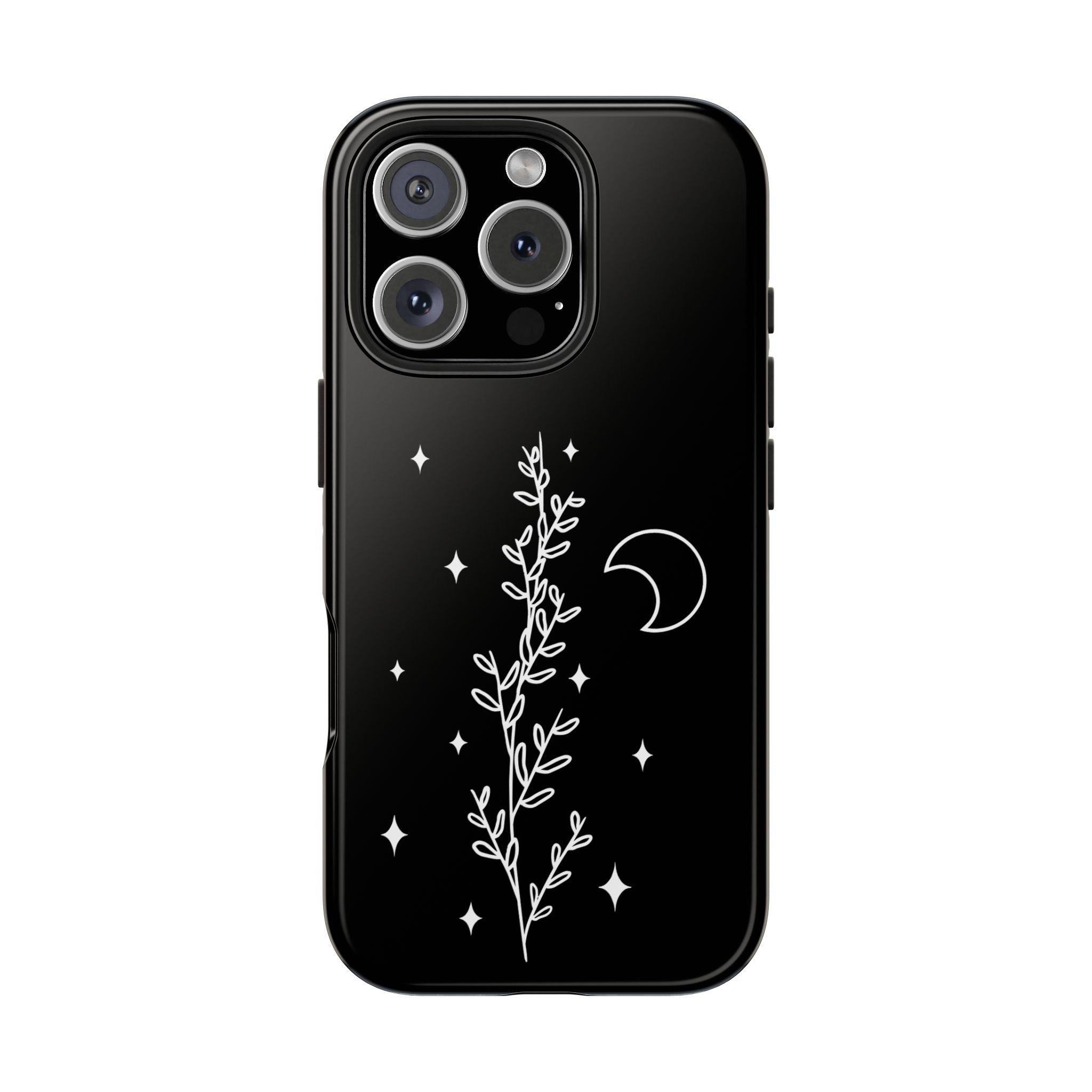 Floral Moon Tough Phone Case – Night Sky Botanical Phone Cover
