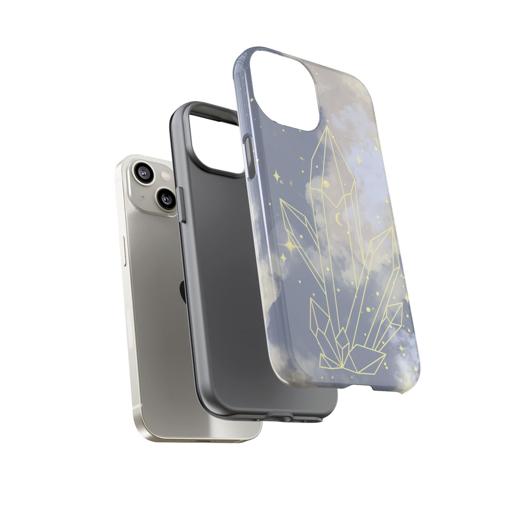 Crystal Moon Tough Phone Case — Mystical Cloudy Sky Protective Cover