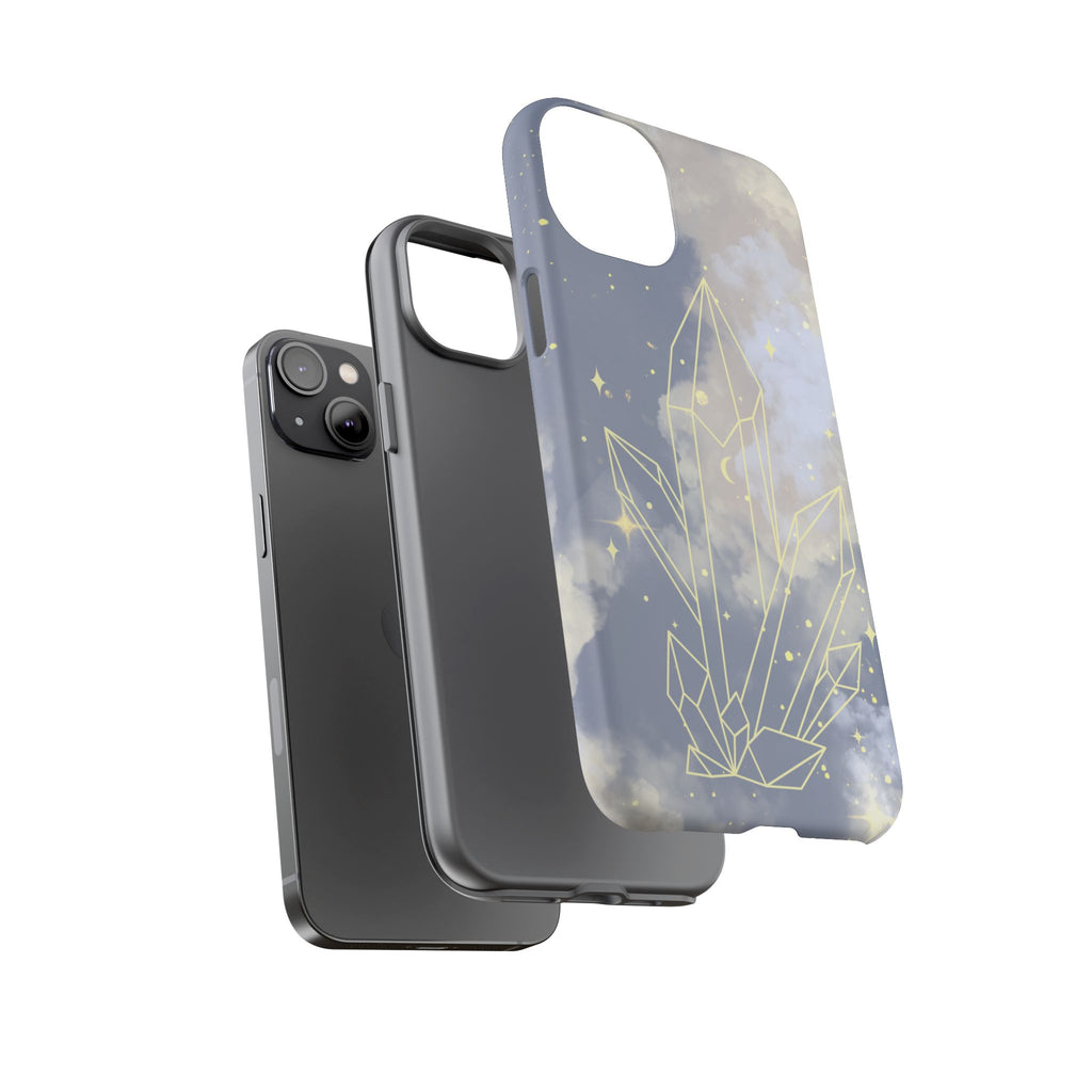 Crystal Moon Tough Phone Case — Mystical Cloudy Sky Protective Cover