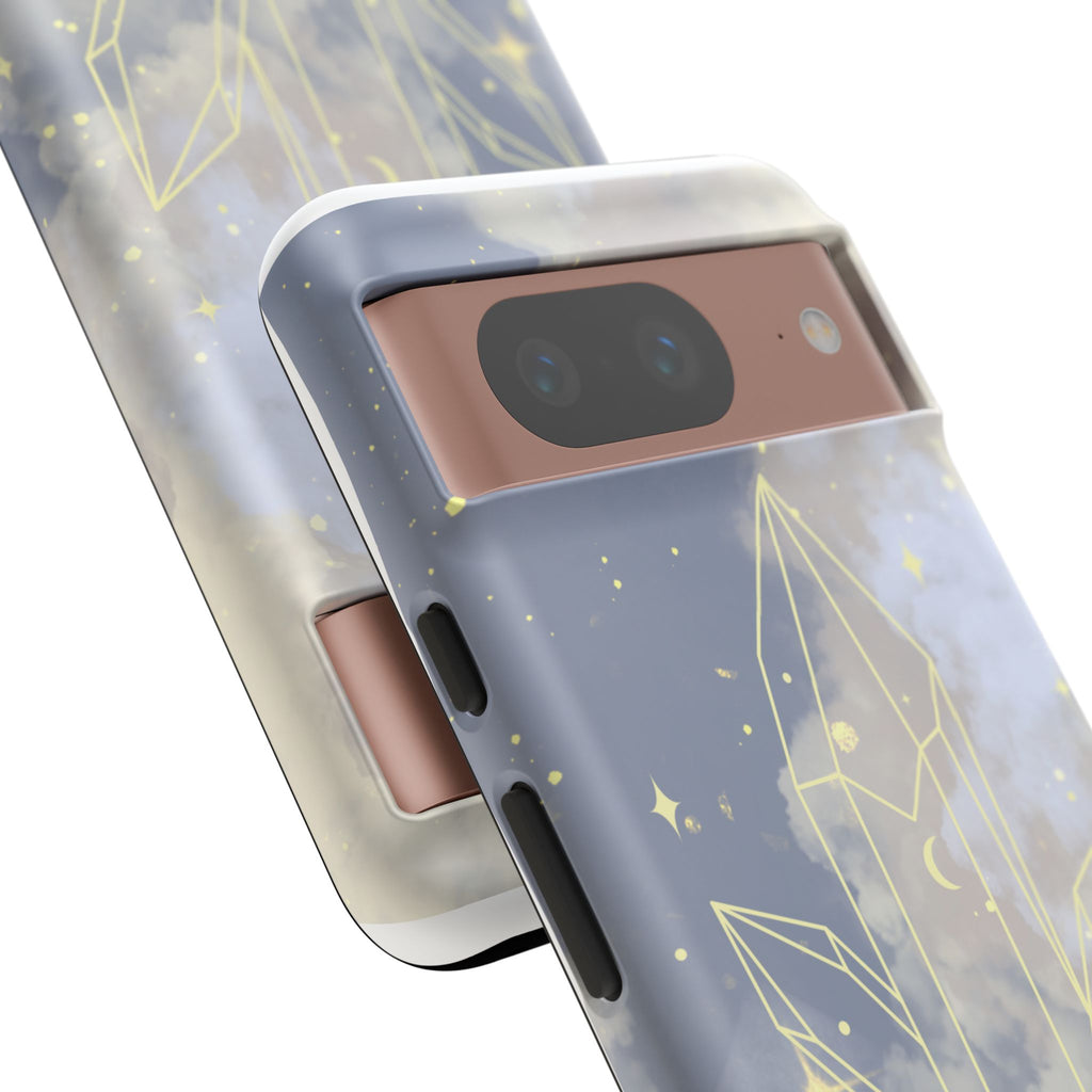 Crystal Moon Tough Phone Case — Mystical Cloudy Sky Protective Cover